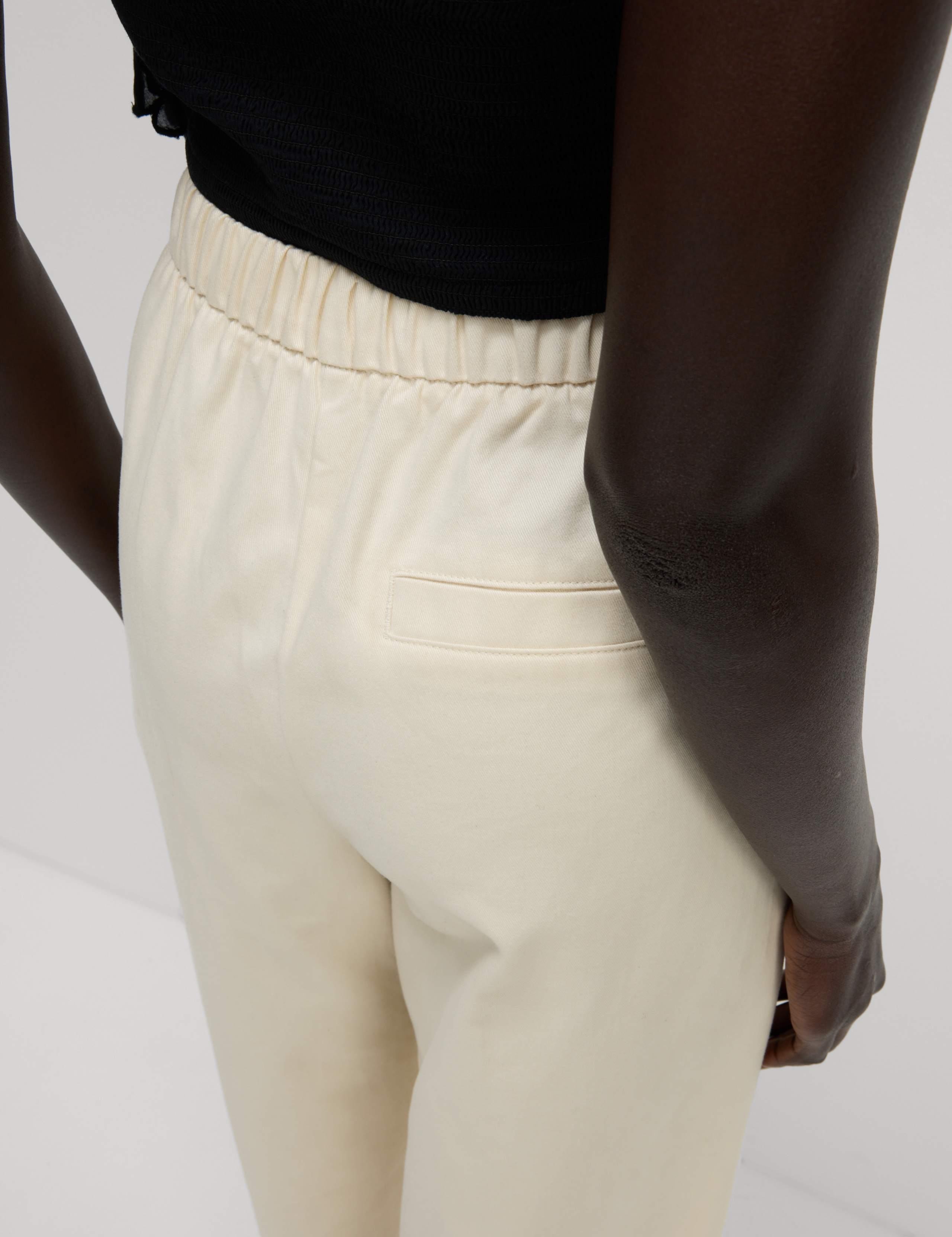 Pure Cotton Twill Barrel Leg Trousers 5 of 5