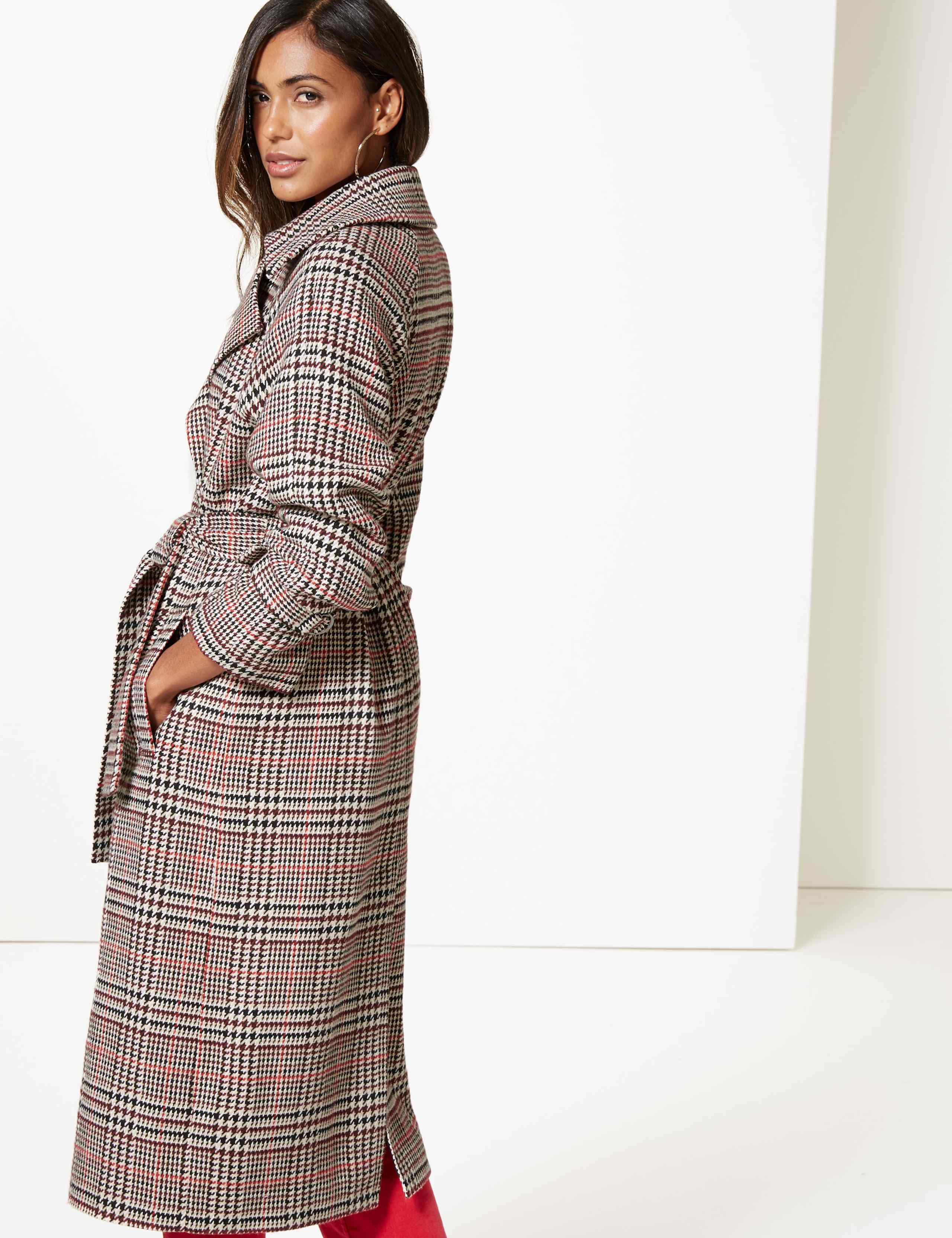Checked Belted Coat 4 of 5