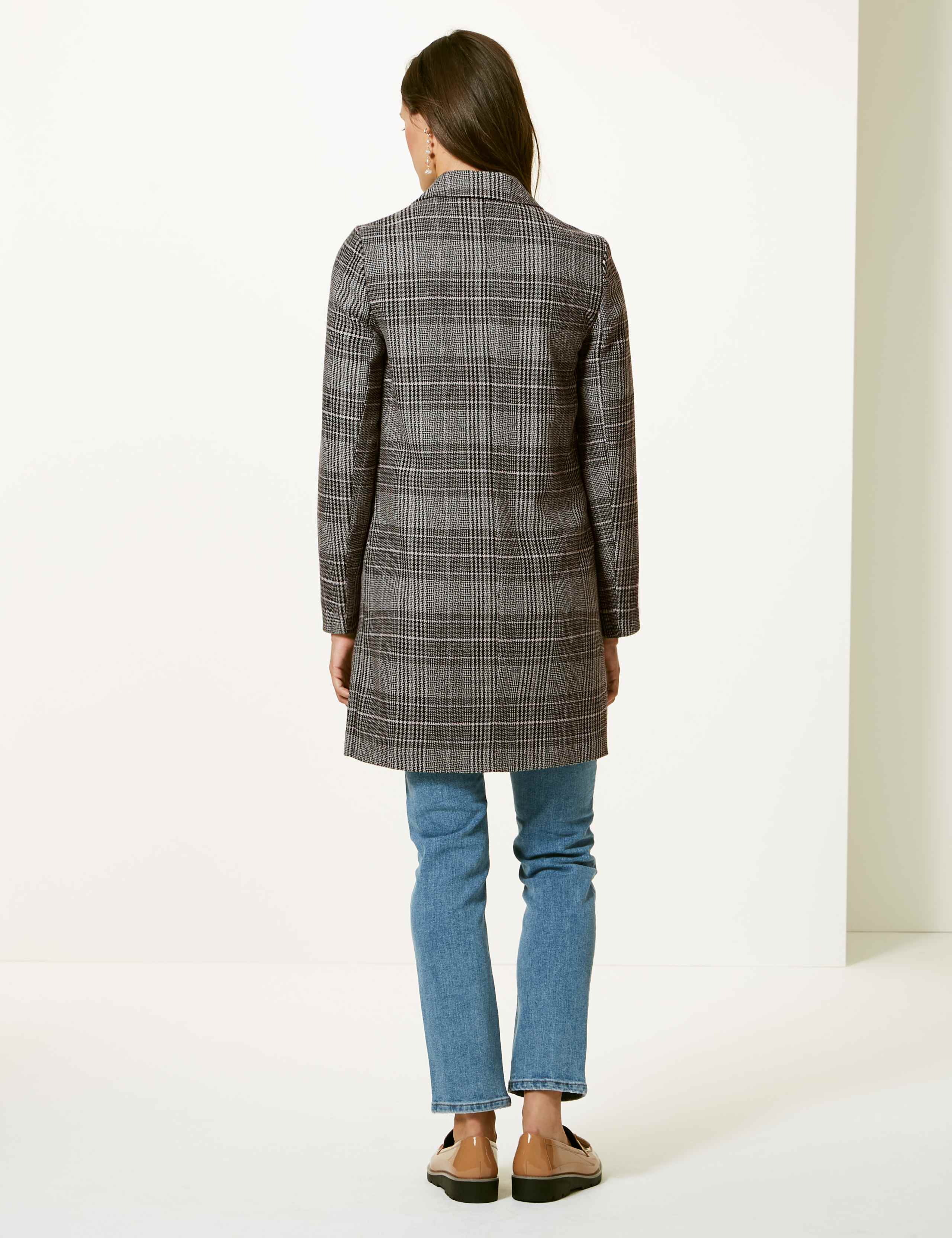 Checked Single Breasted Coat 4 of 6
