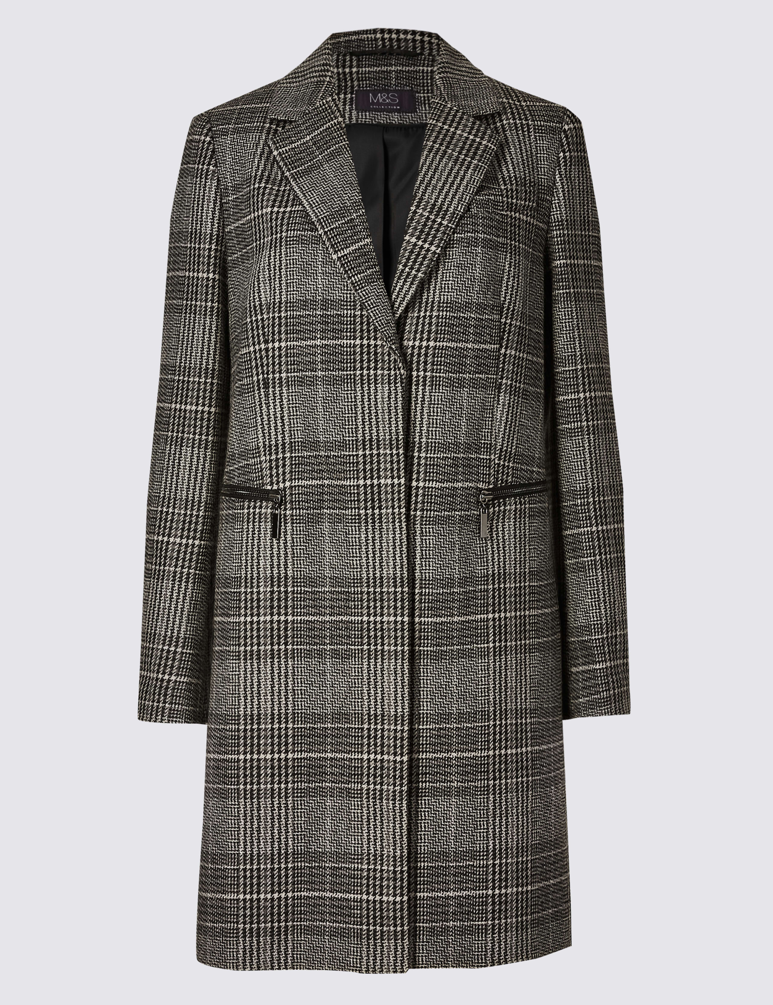 Checked Single Breasted Coat 2 of 6