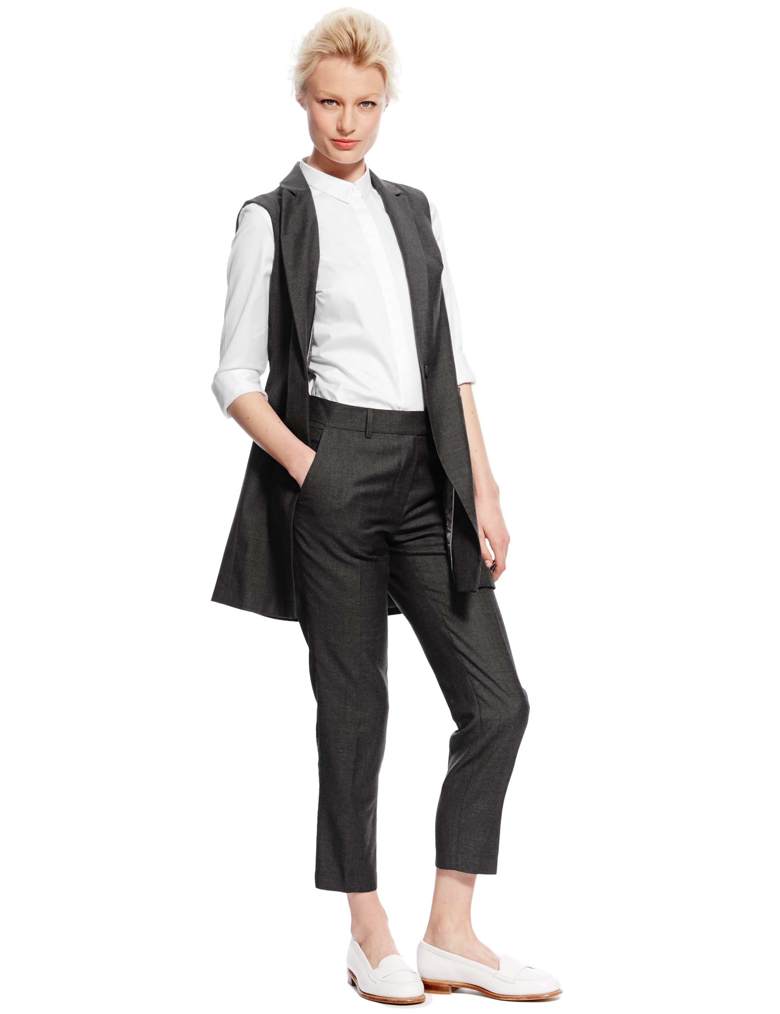 Best of British Pure Wool Flat Front Trousers 4 of 5