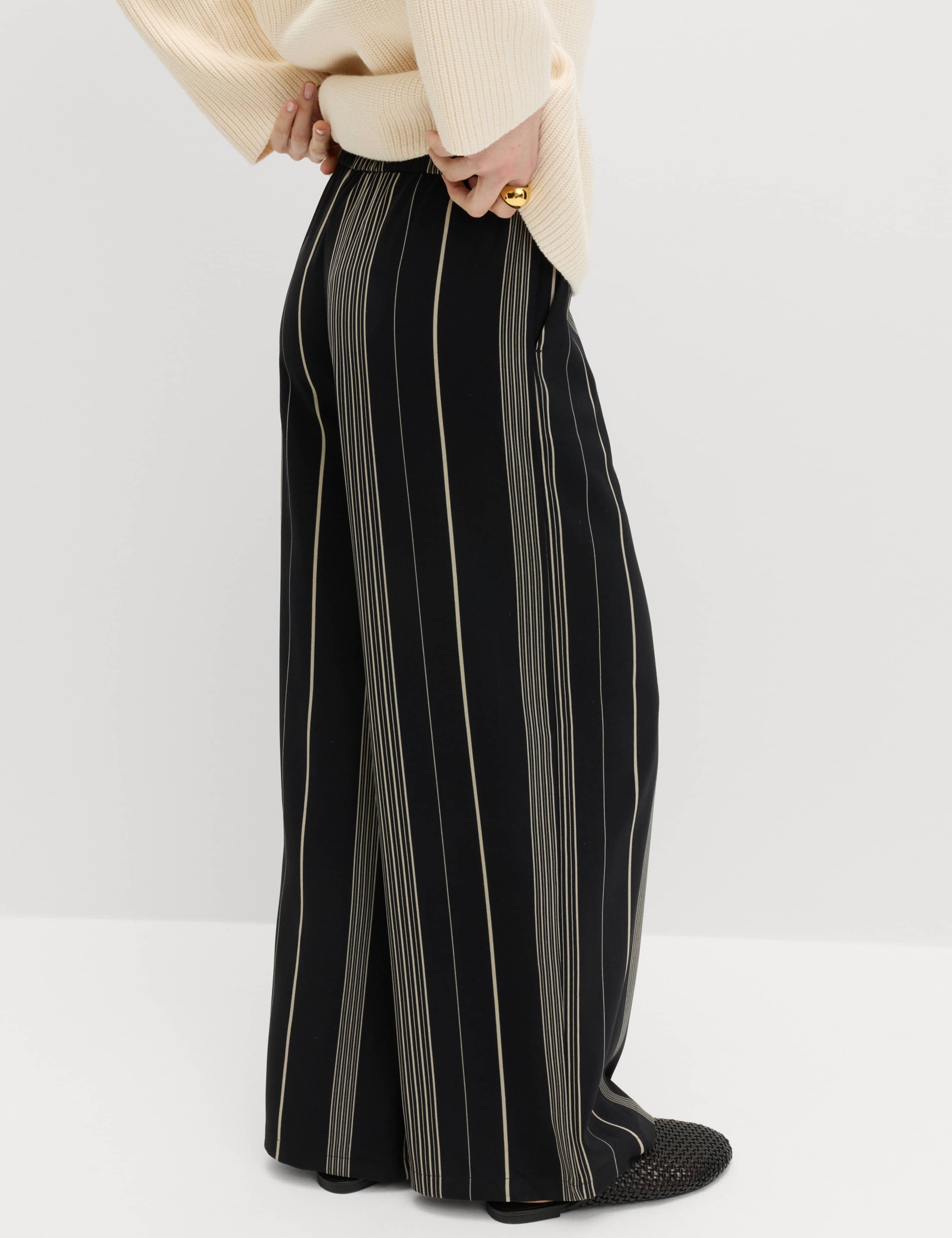 Satin Twill Striped Trousers 3 of 6