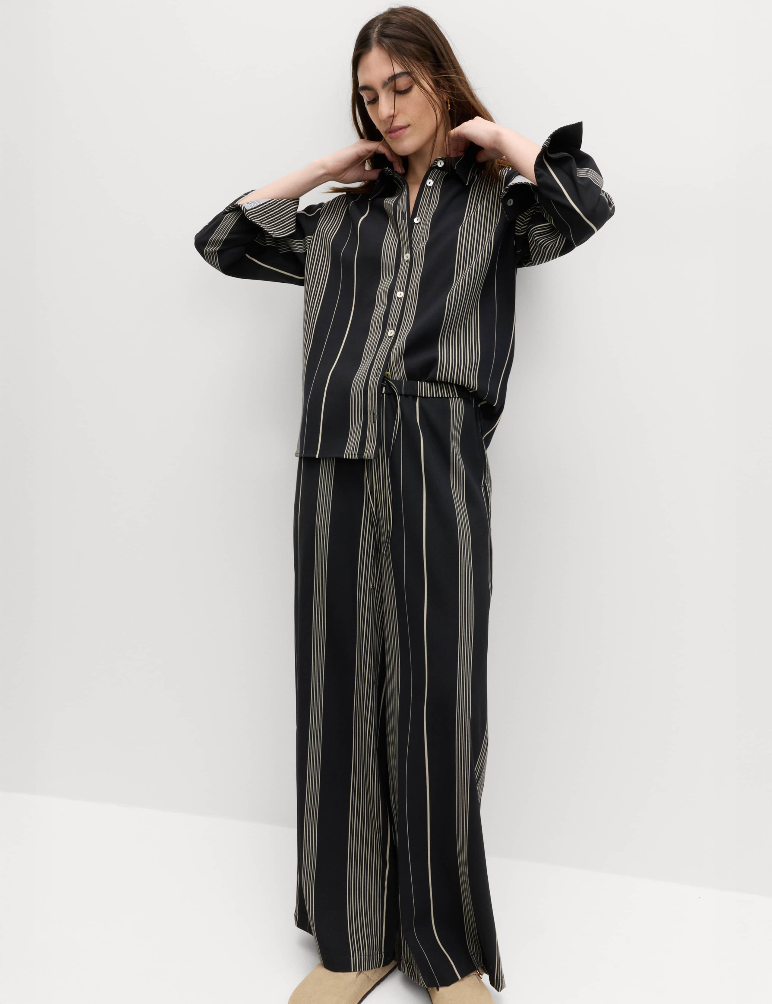 Satin Twill Striped Trousers 5 of 6