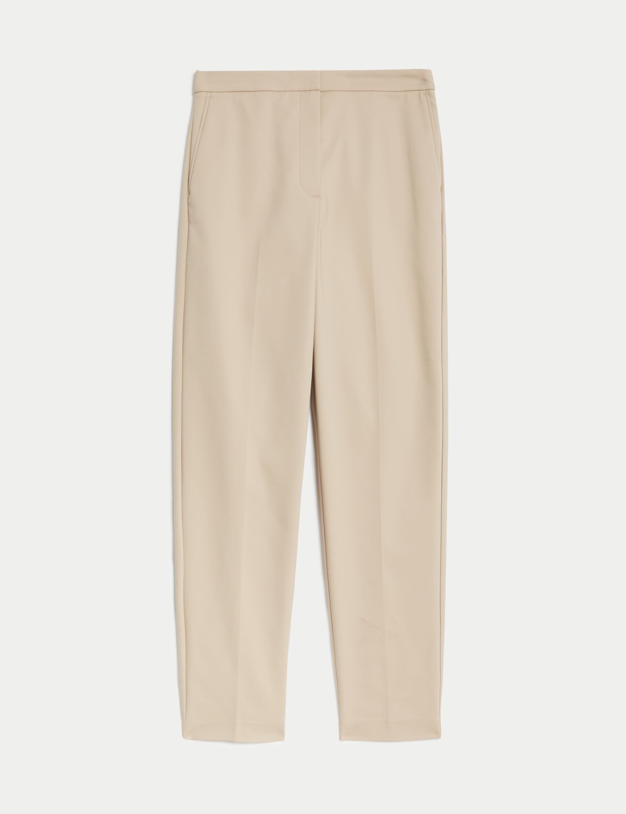 Cotton Blend Slim Fit Ankle Grazer Trousers 2 of 3