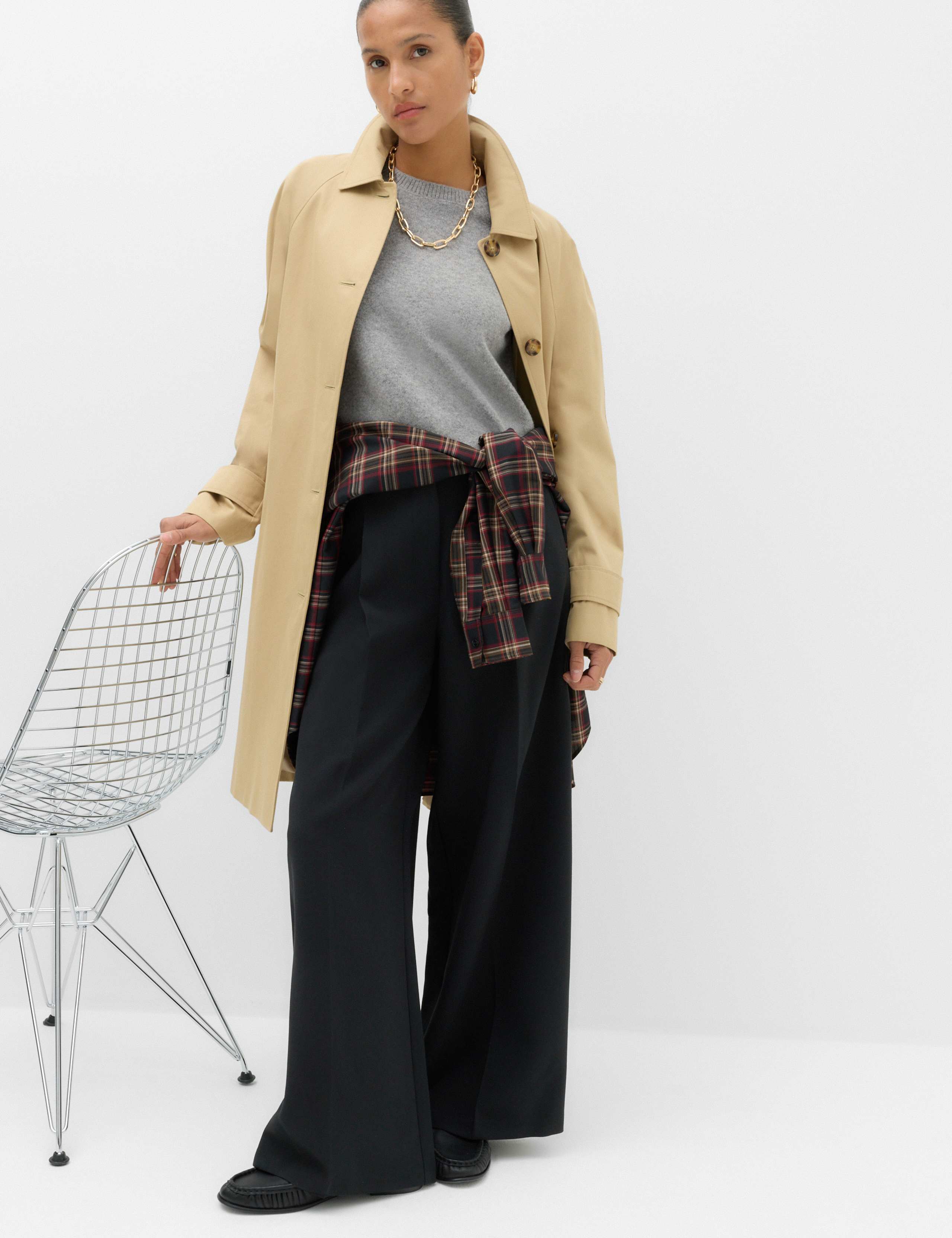 Single Pleat Wide Leg Trousers 6 of 6