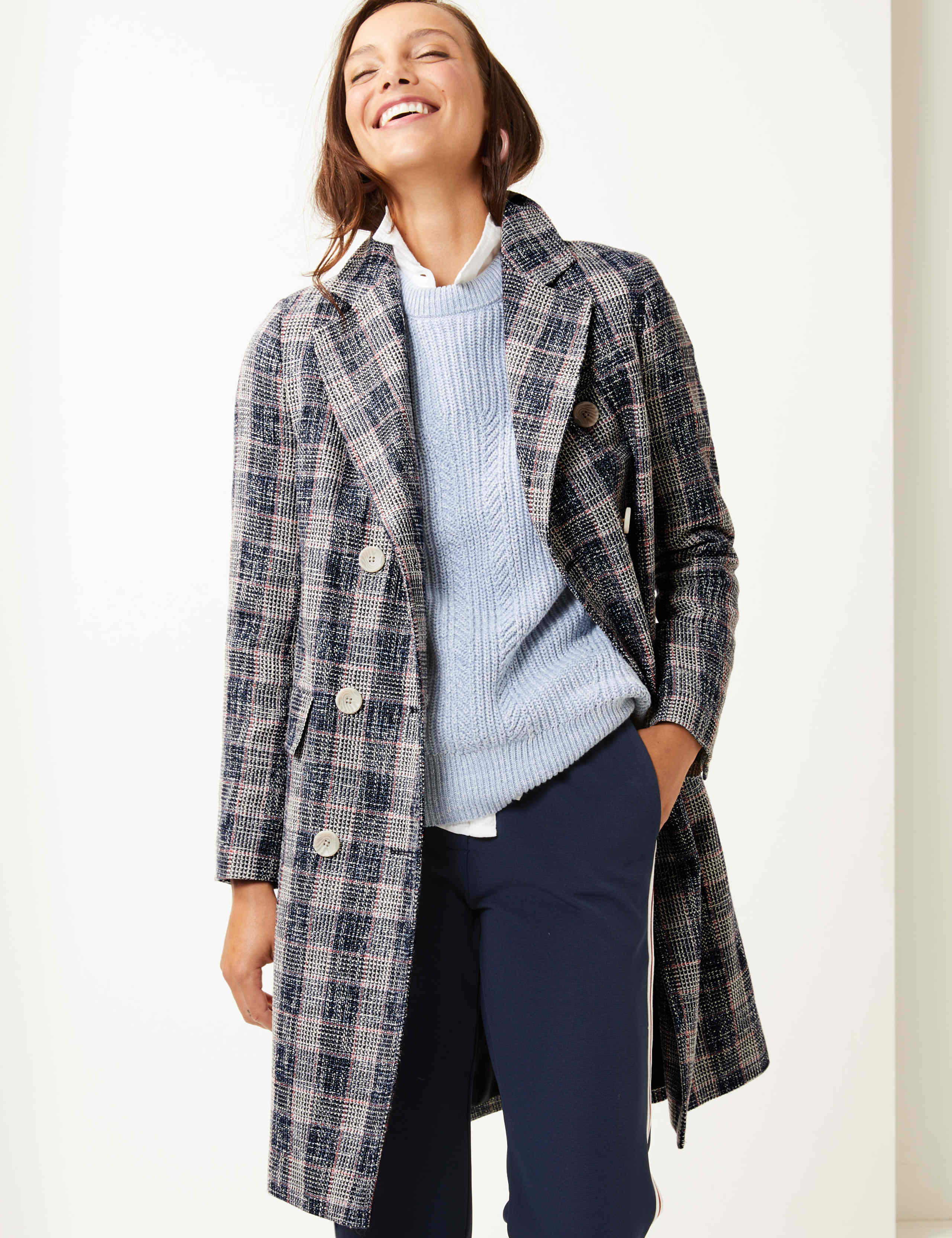 Checked Double Breasted Coat 1 of 5