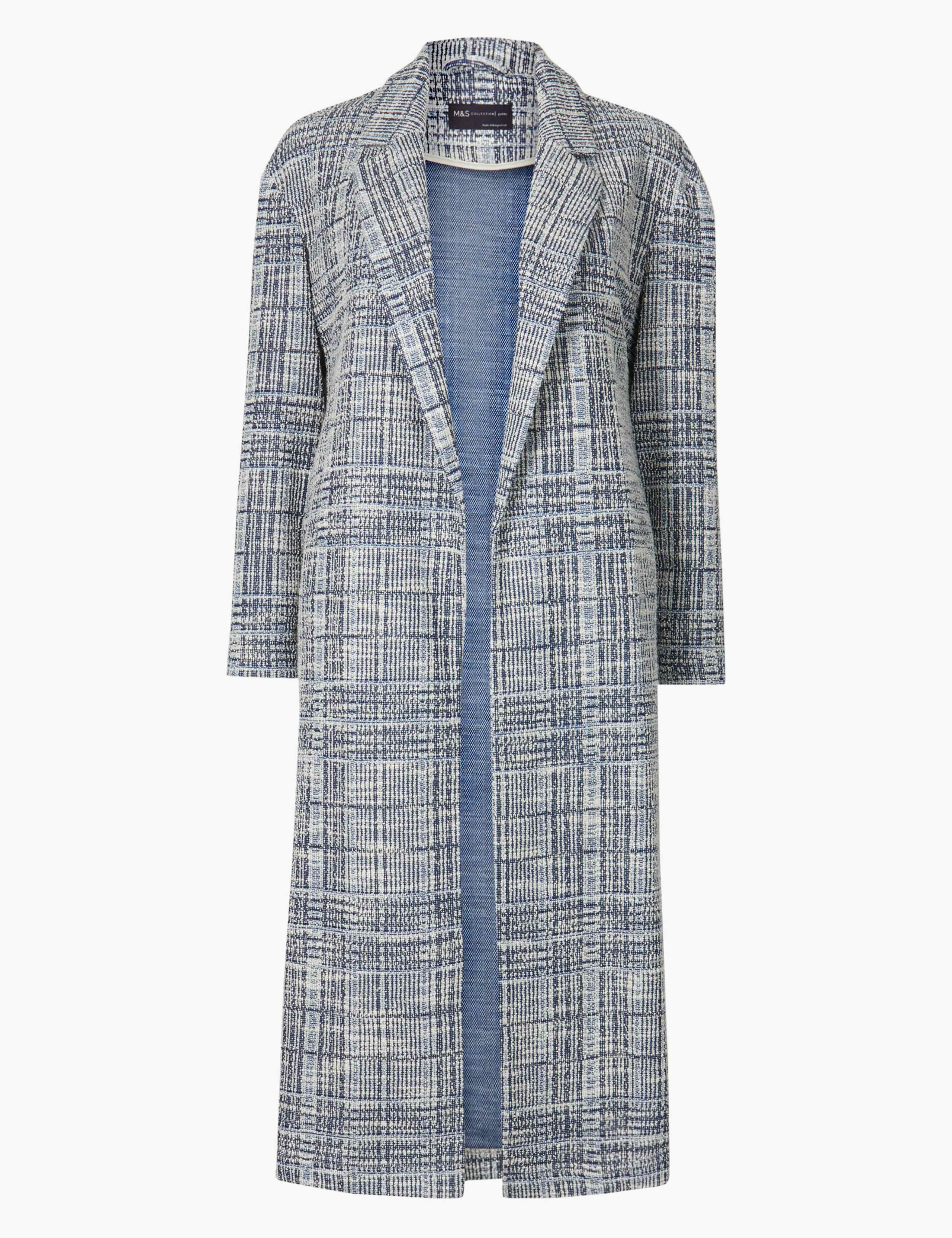 PETITE Checked Open Front Coat 2 of 4