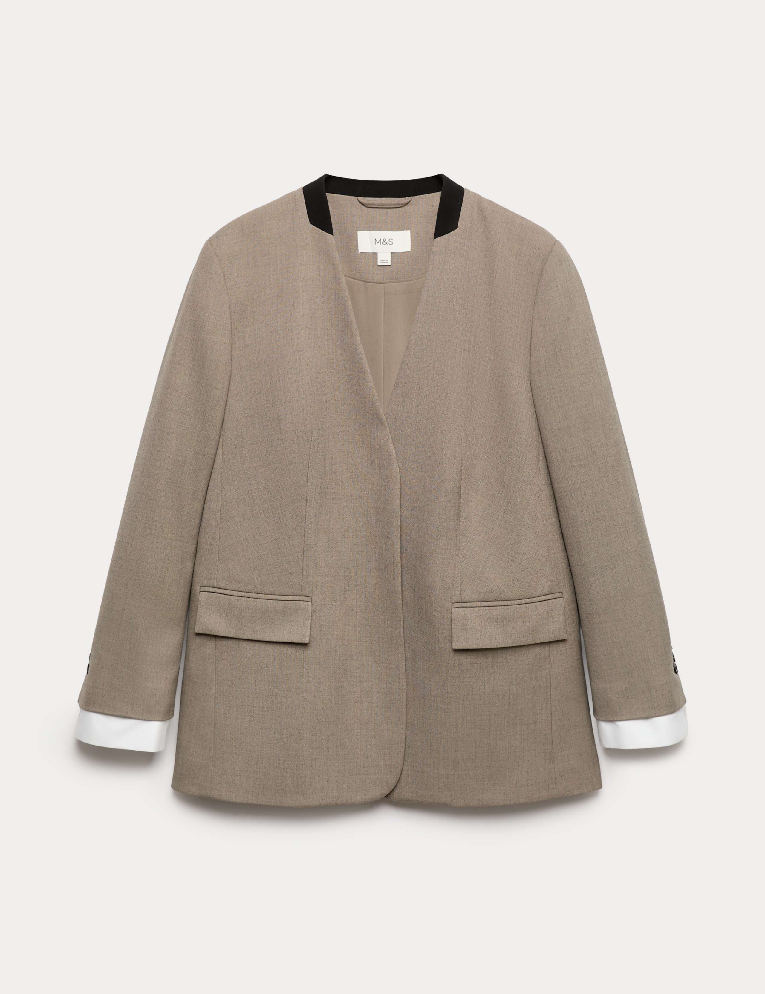 Collarless Relaxed Blazer 2 of 7