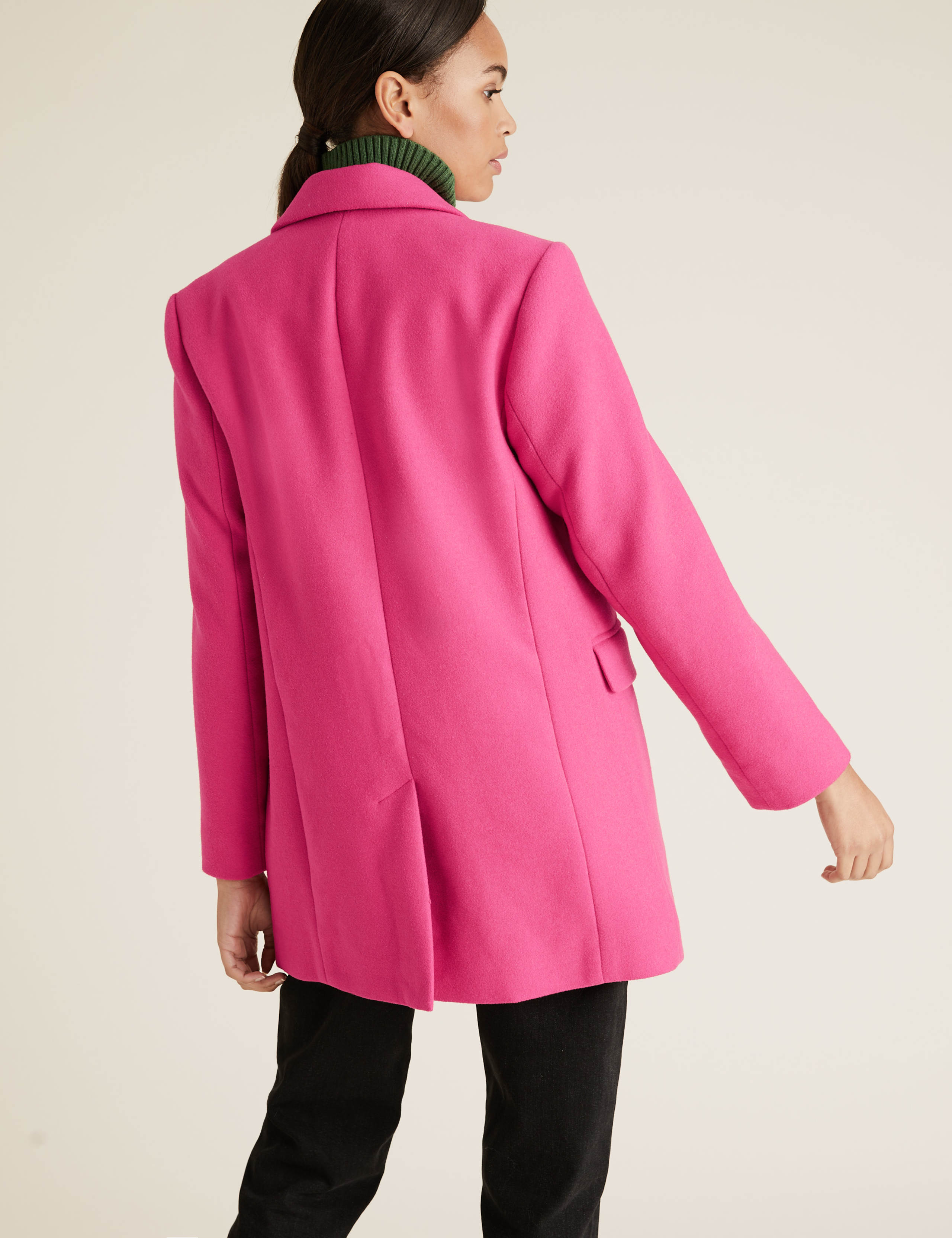 Double Breasted Blazer Coat with Wool 4 of 4