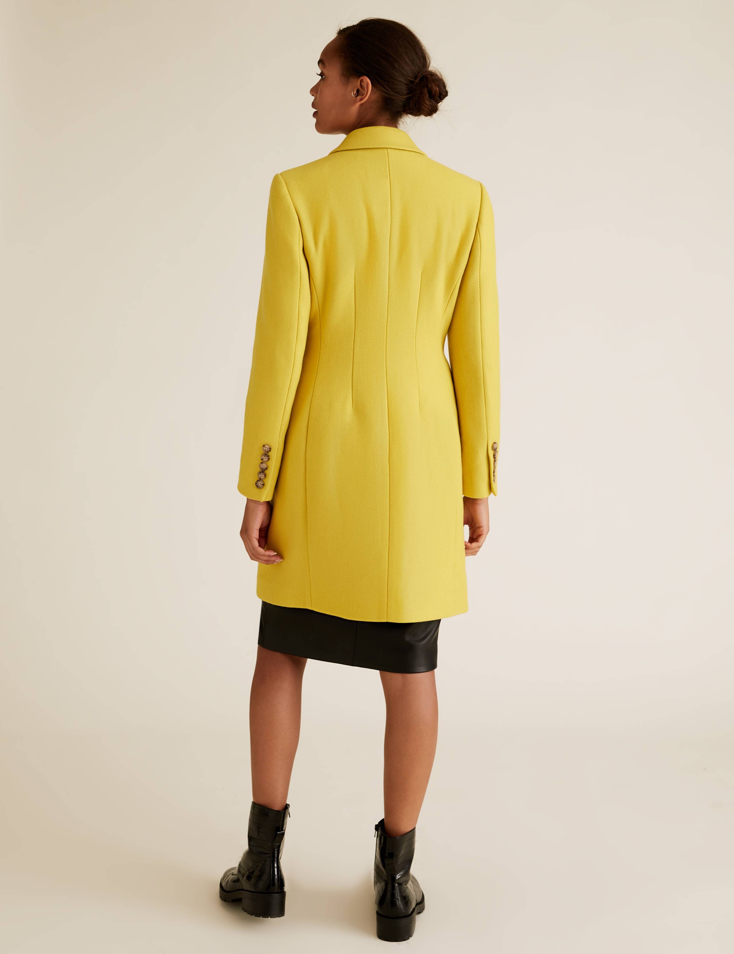 Waisted Tailored Coat with Wool 4 of 5