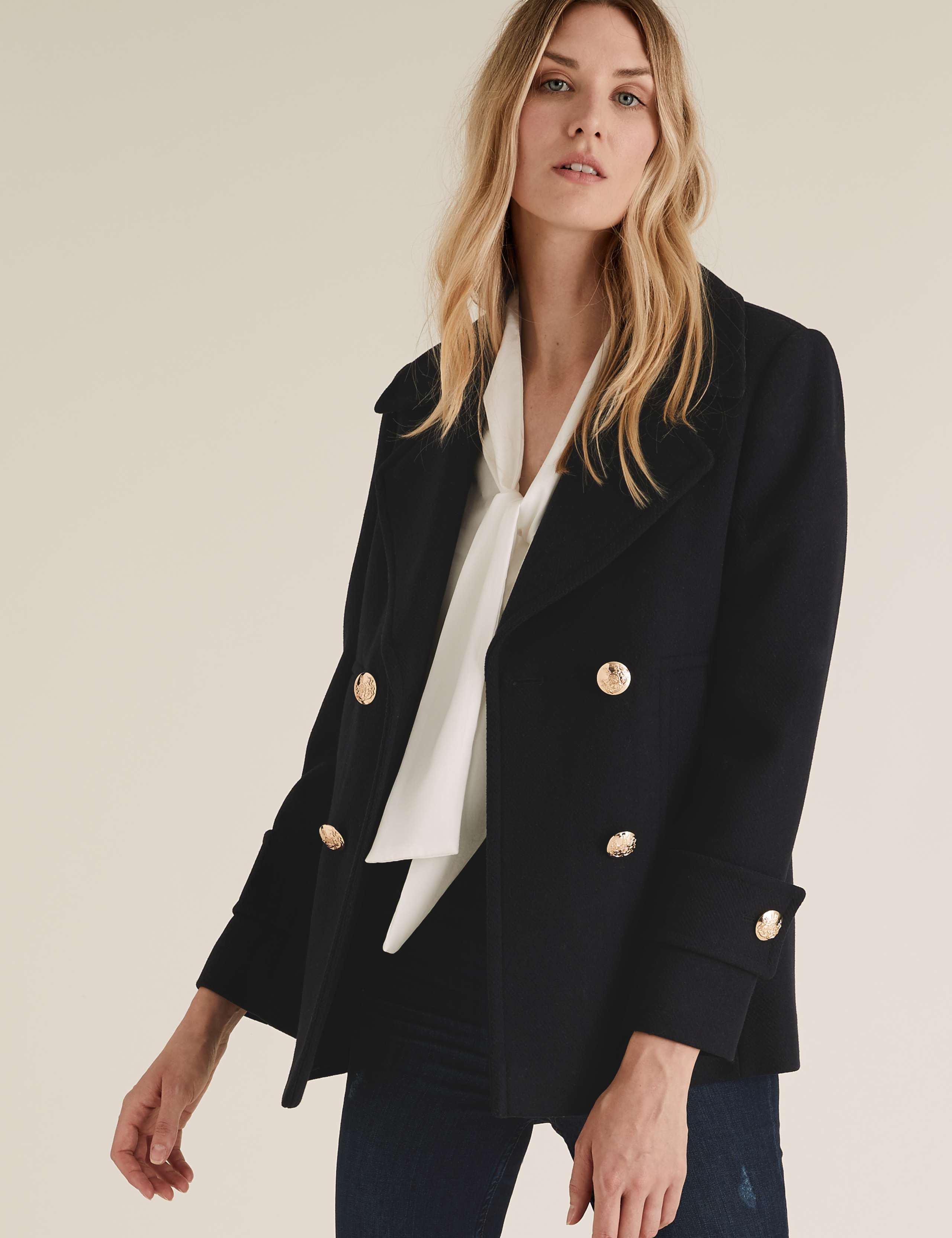 Pea Coat with Wool 1 of 6