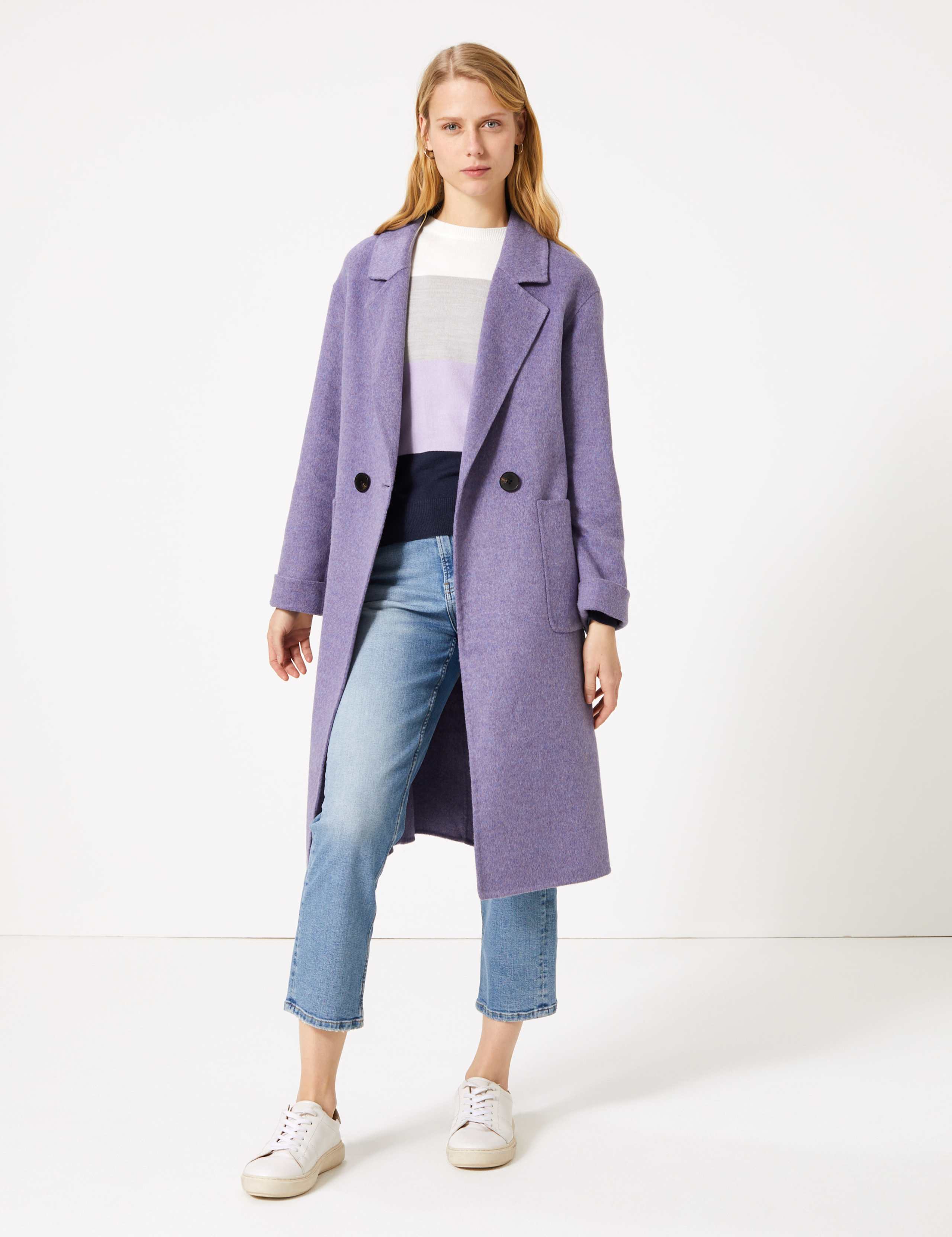 Button Detailed Double Breasted Overcoat 1 of 5
