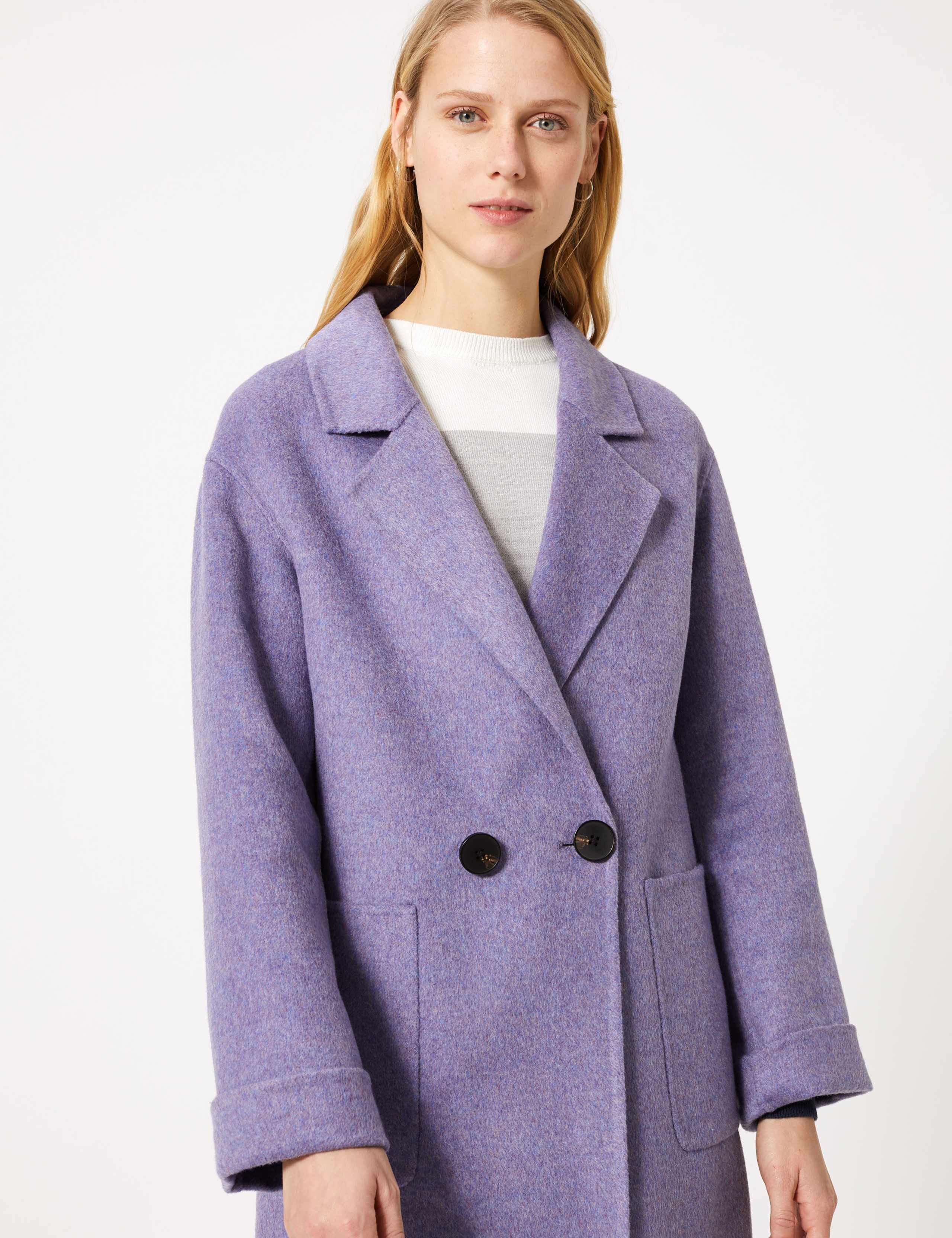 Button Detailed Double Breasted Overcoat 3 of 5