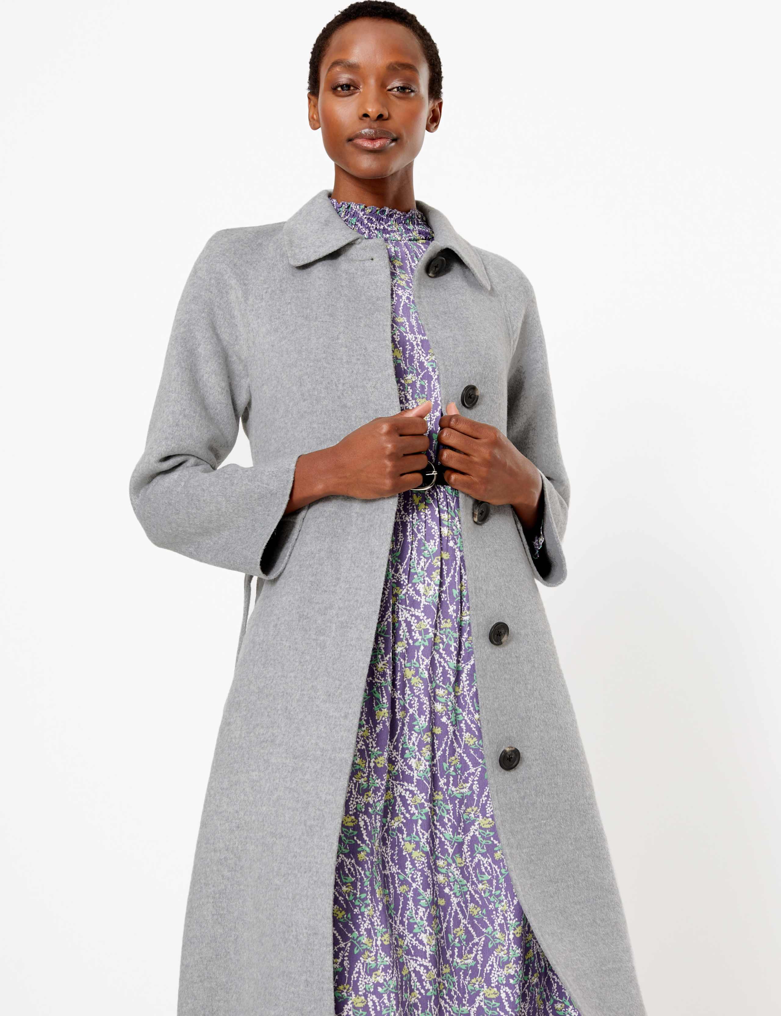 Wool Blend Belted Car Coat 3 of 7