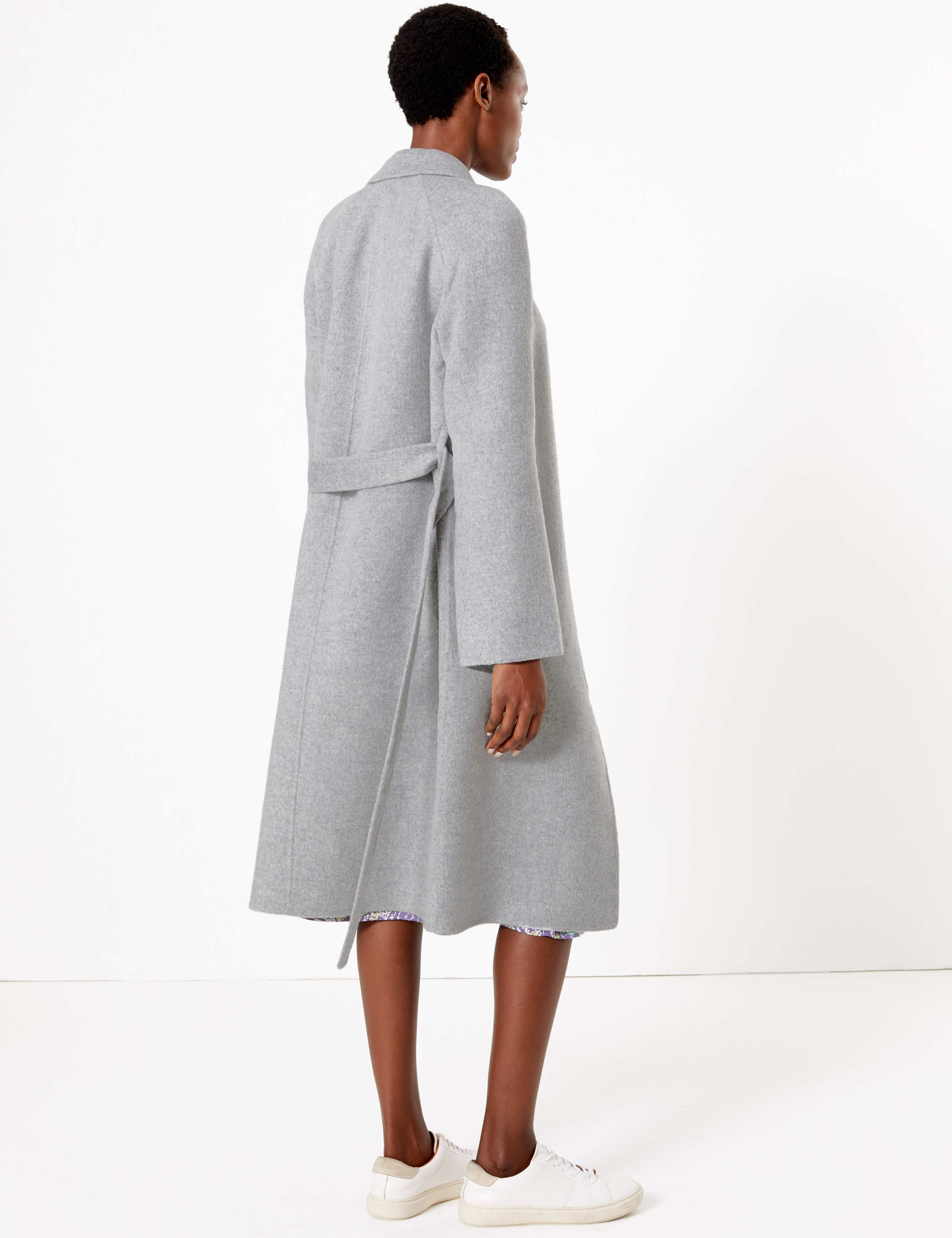 Wool Blend Belted Car Coat 4 of 7