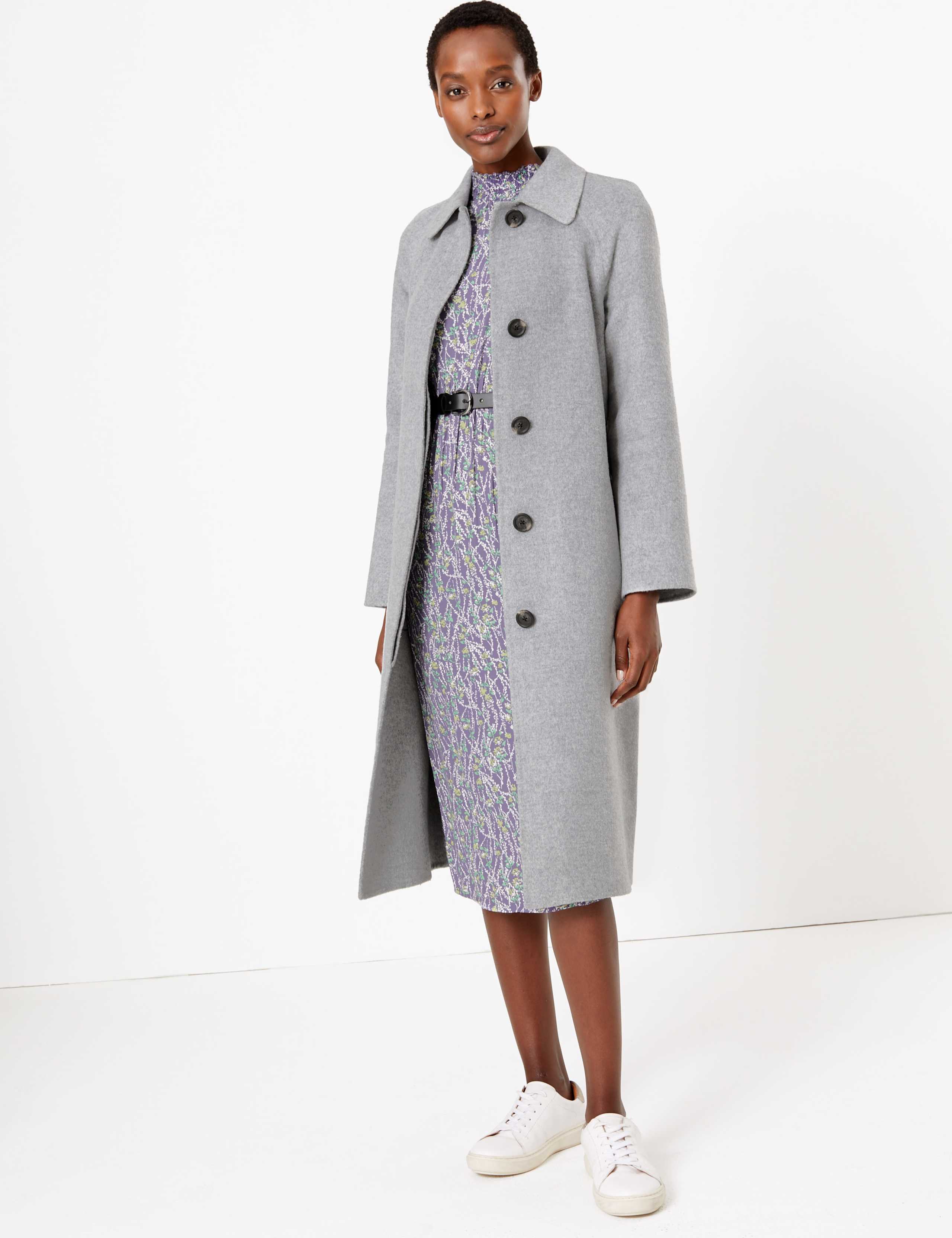 Wool Blend Belted Car Coat 7 of 7