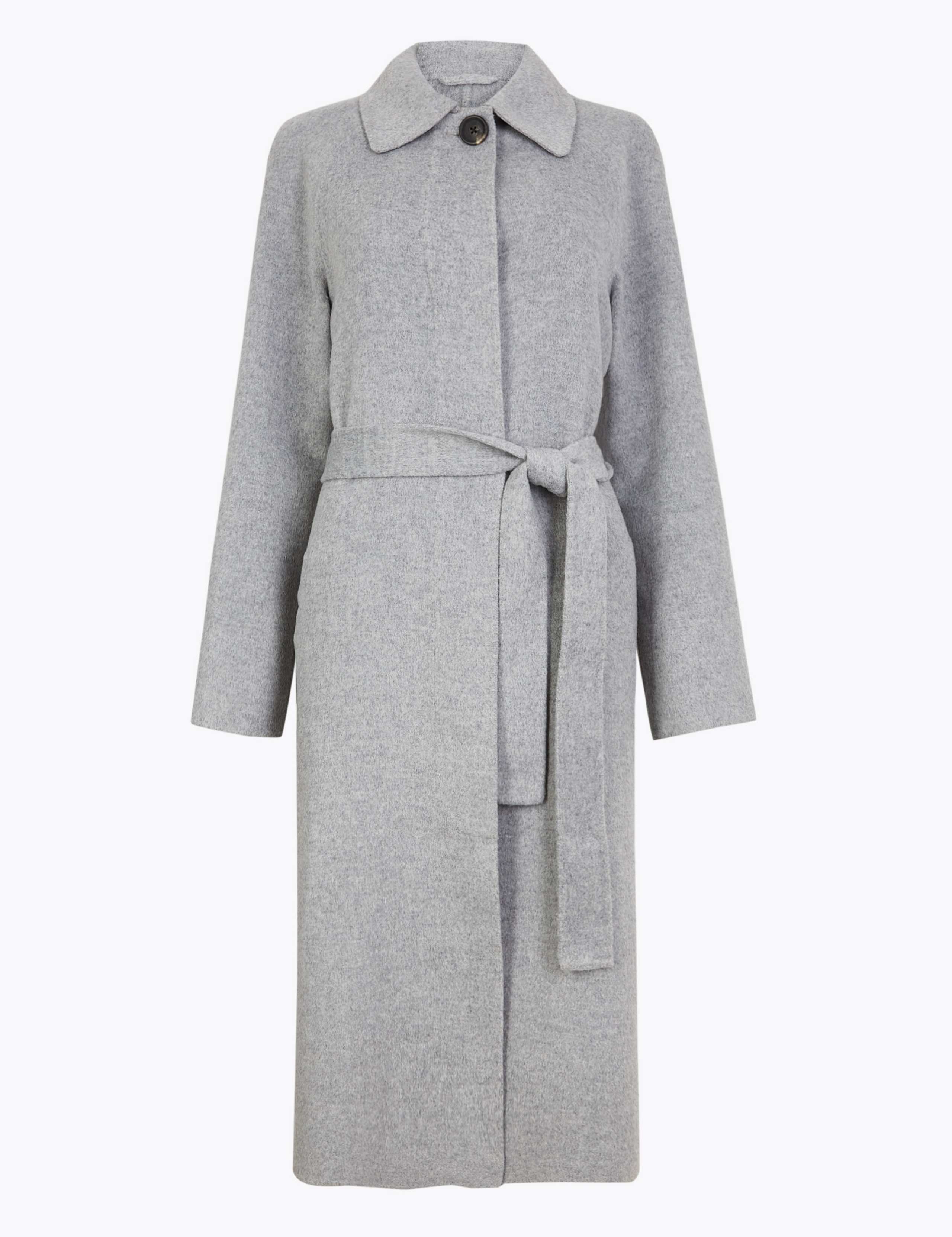 Wool Blend Belted Car Coat 2 of 7