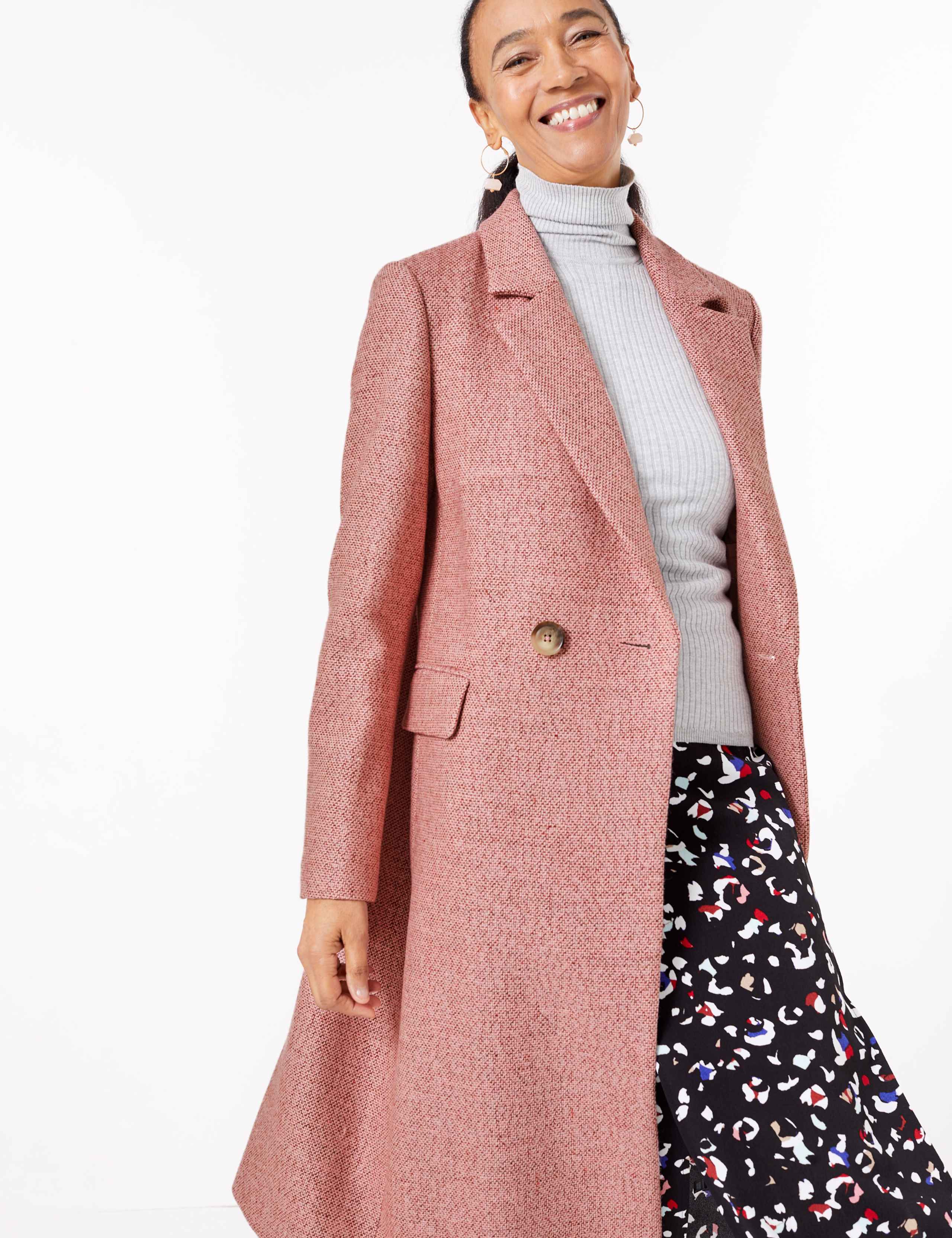 Wool Blend Longline City Coat 2 of 6
