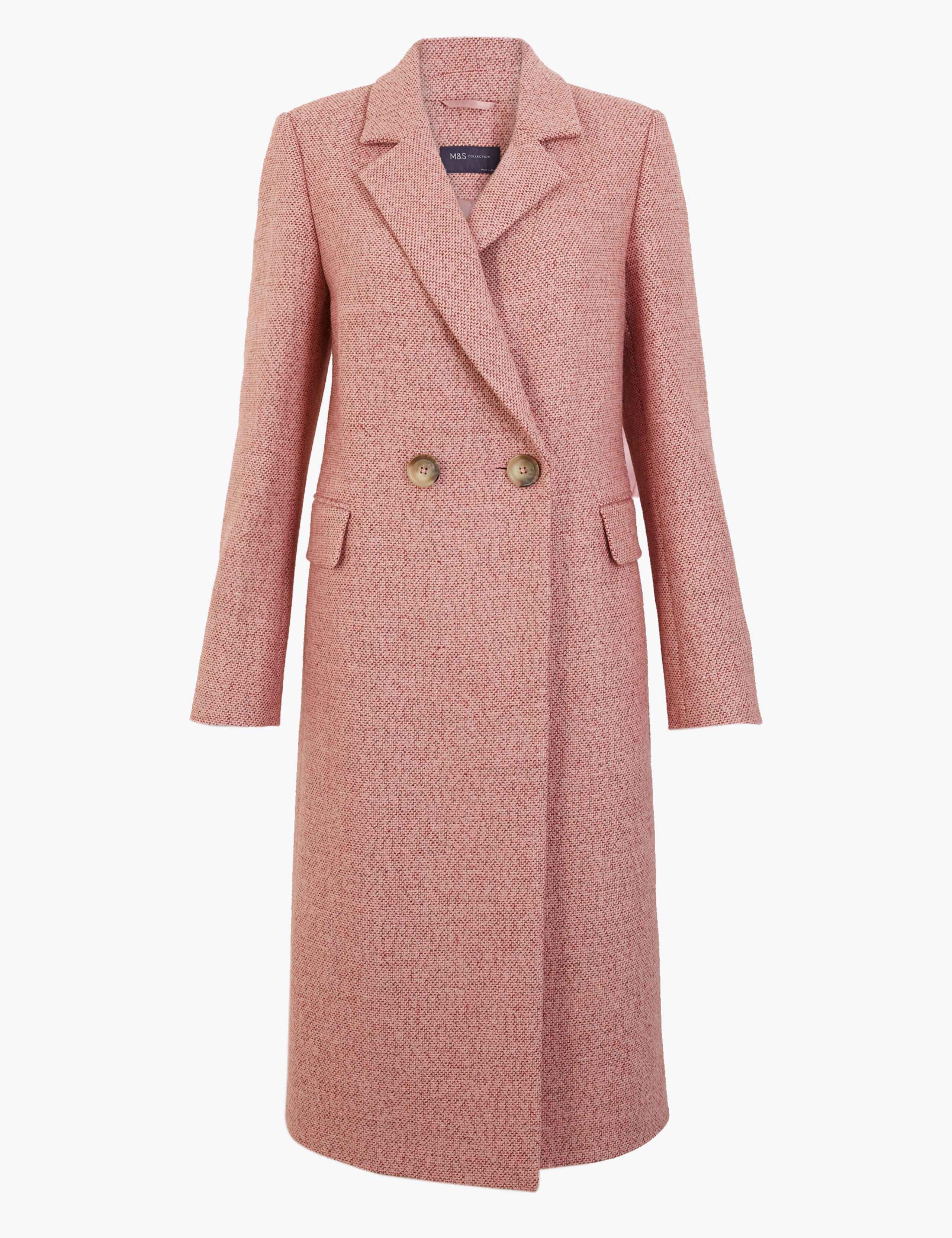Wool Blend Longline City Coat M&S Collection M&S IE