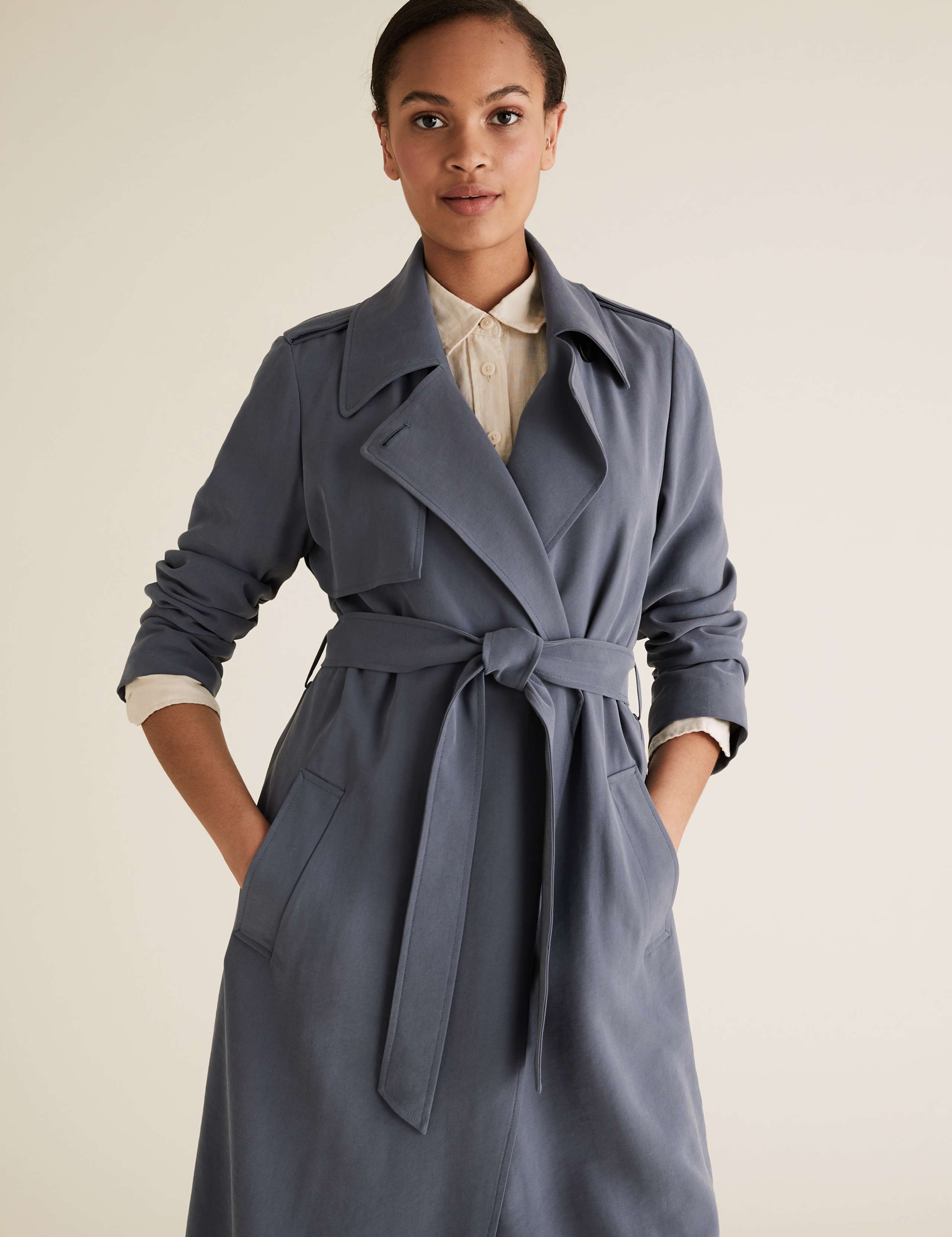Belted Longline Double Breasted Coat 3 of 4