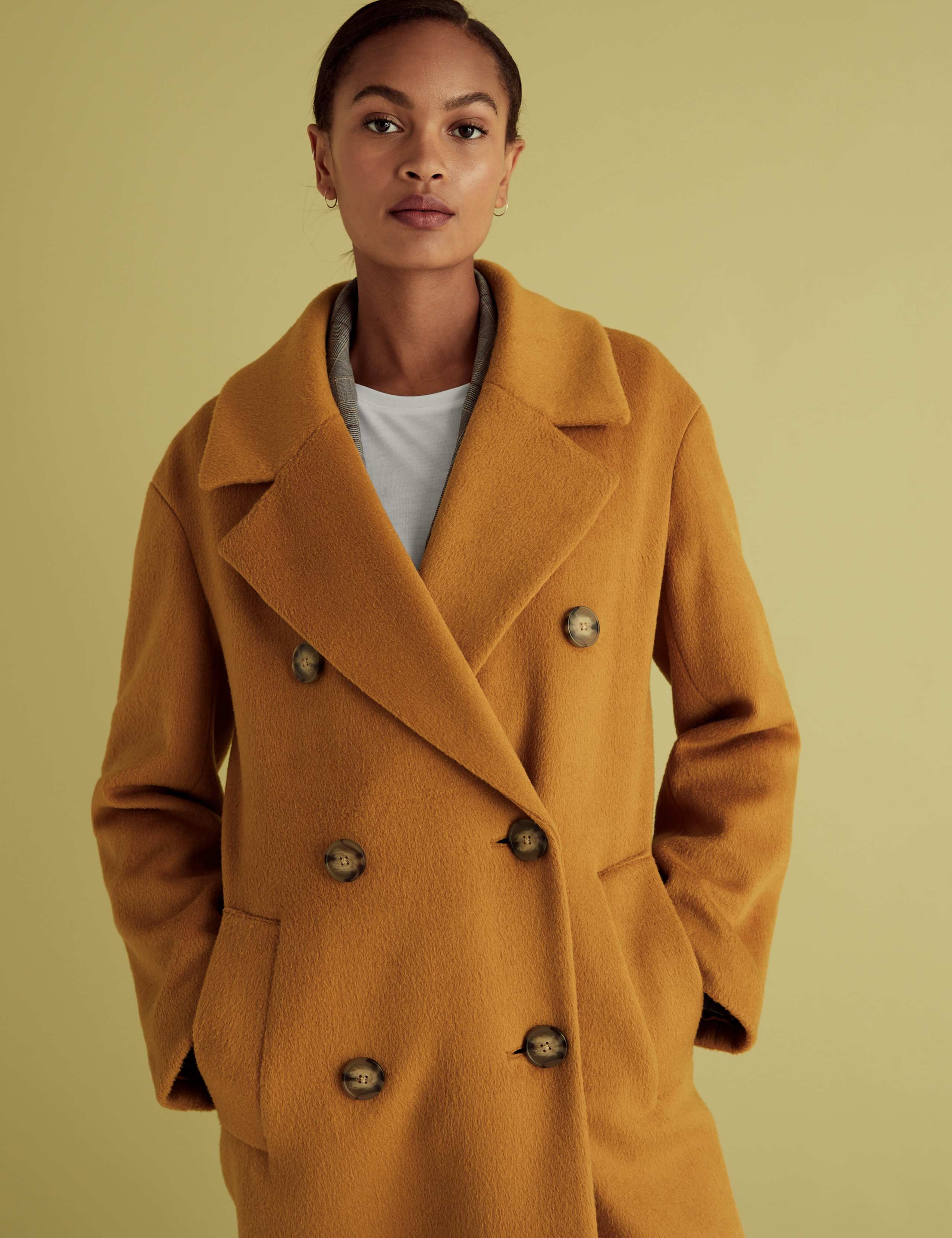 Double Breasted Longline Coat with Wool 3 of 7
