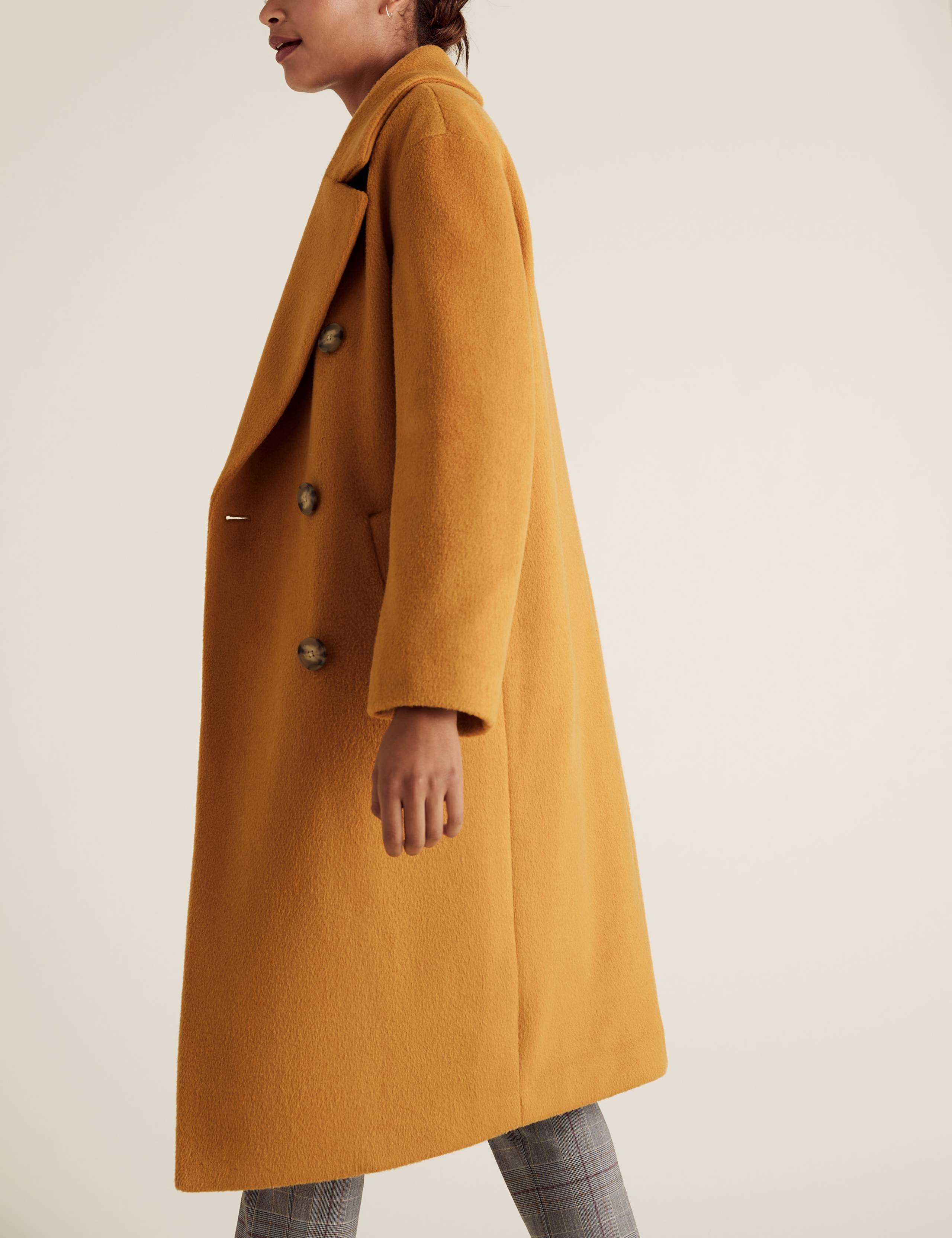 Double Breasted Longline Coat with Wool 4 of 7