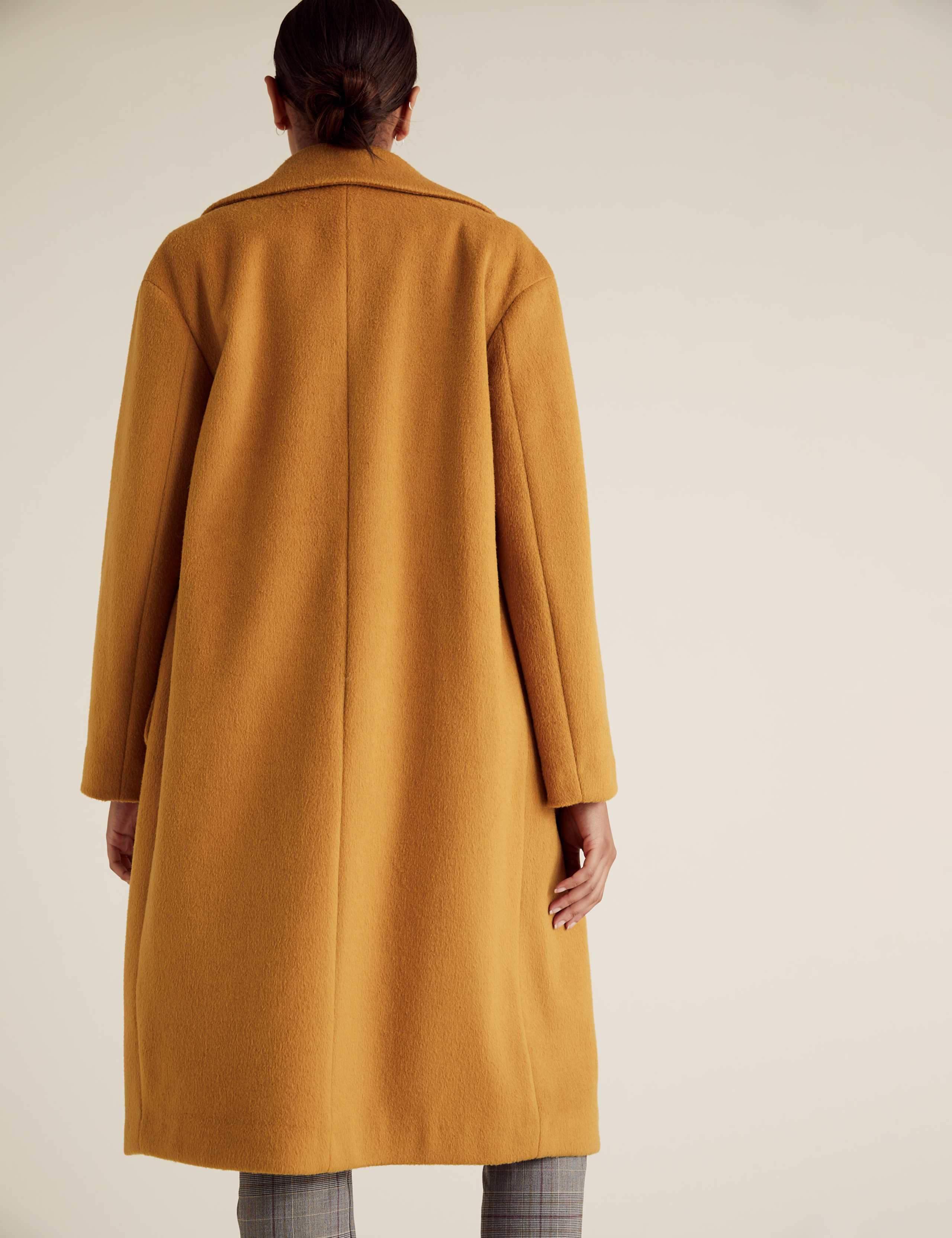 Double Breasted Longline Coat with Wool 7 of 7