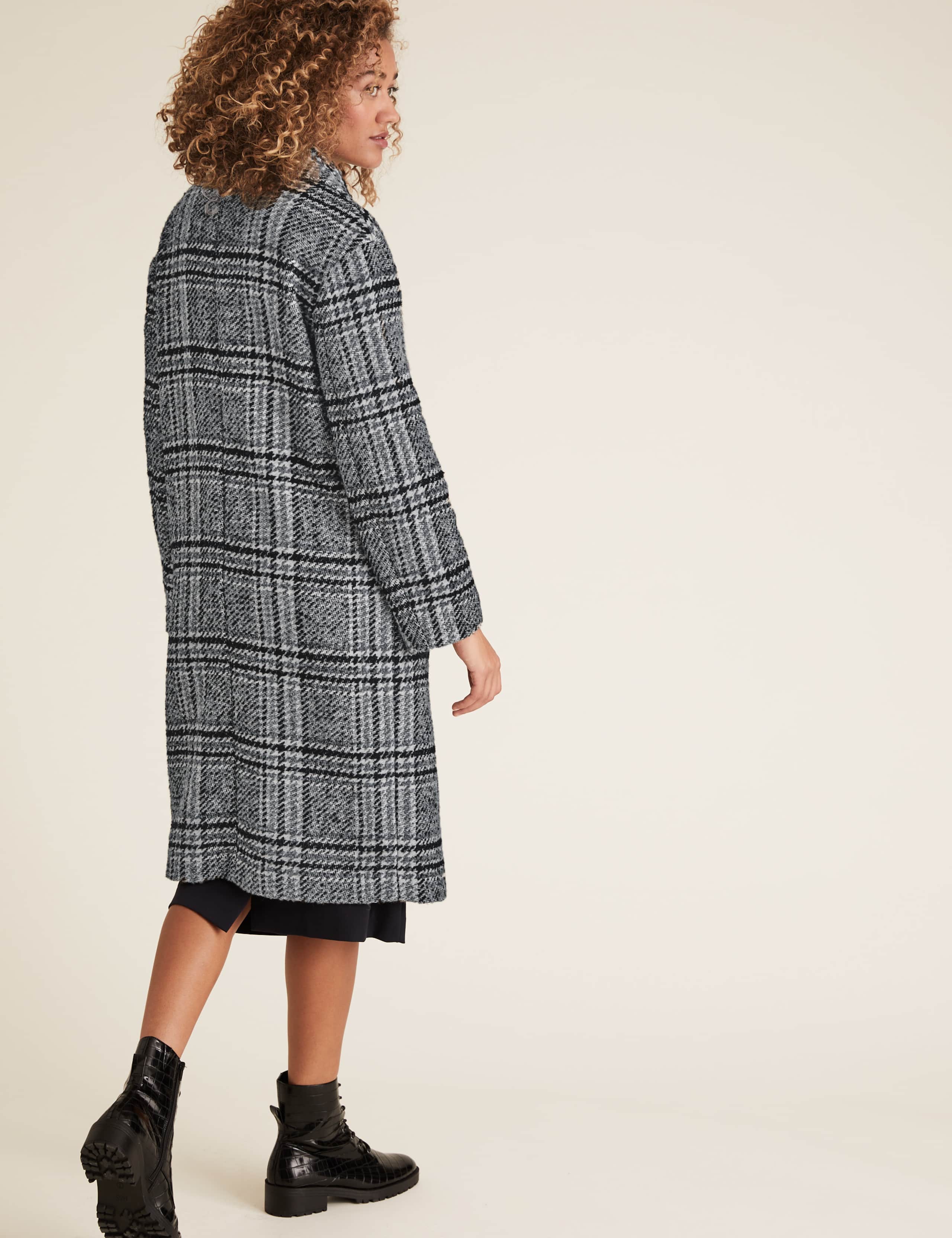 Checked Double Breasted Coat with Wool | M&S Collection | M&S
