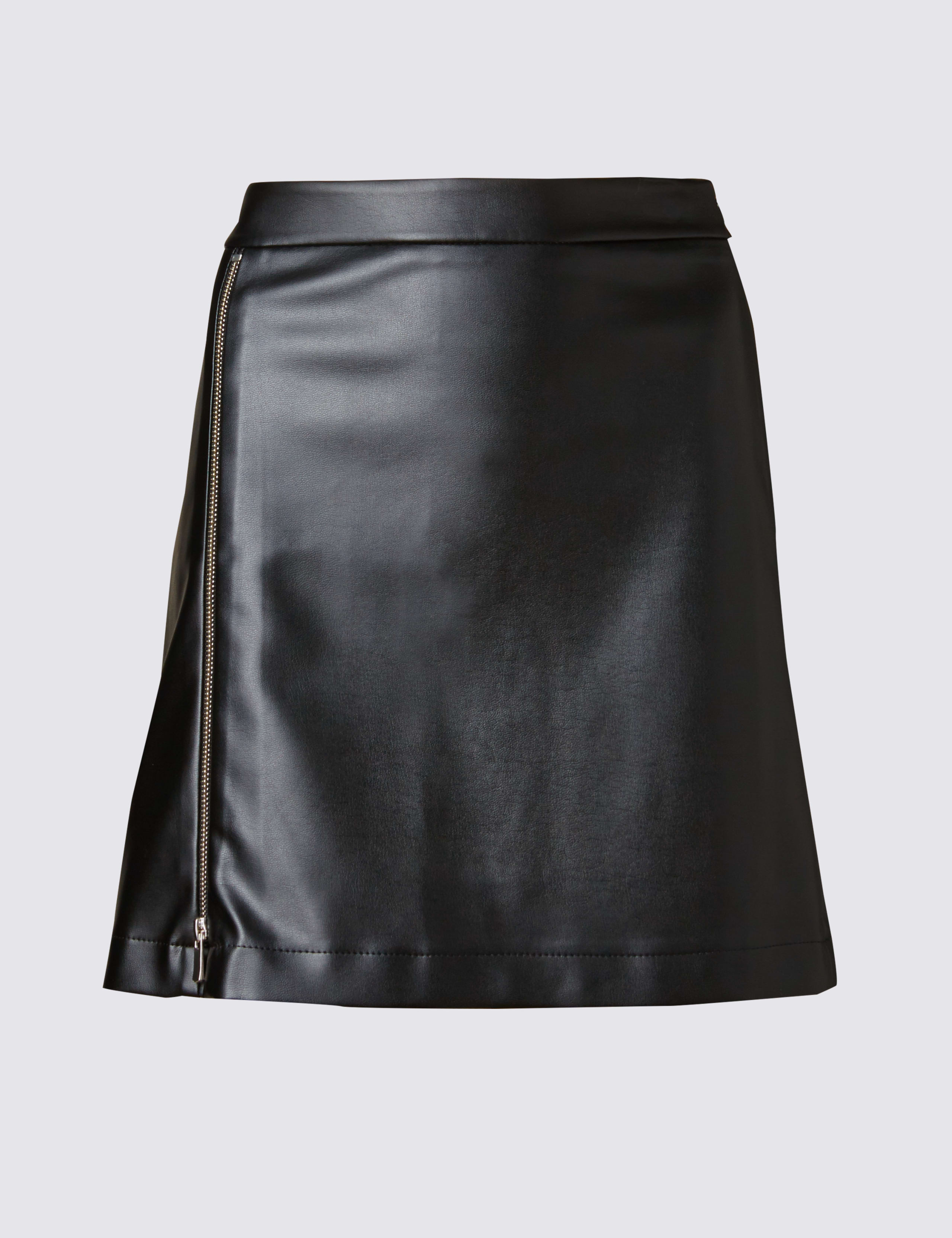 Zipped A-Line Mini Skirt 2 of 3