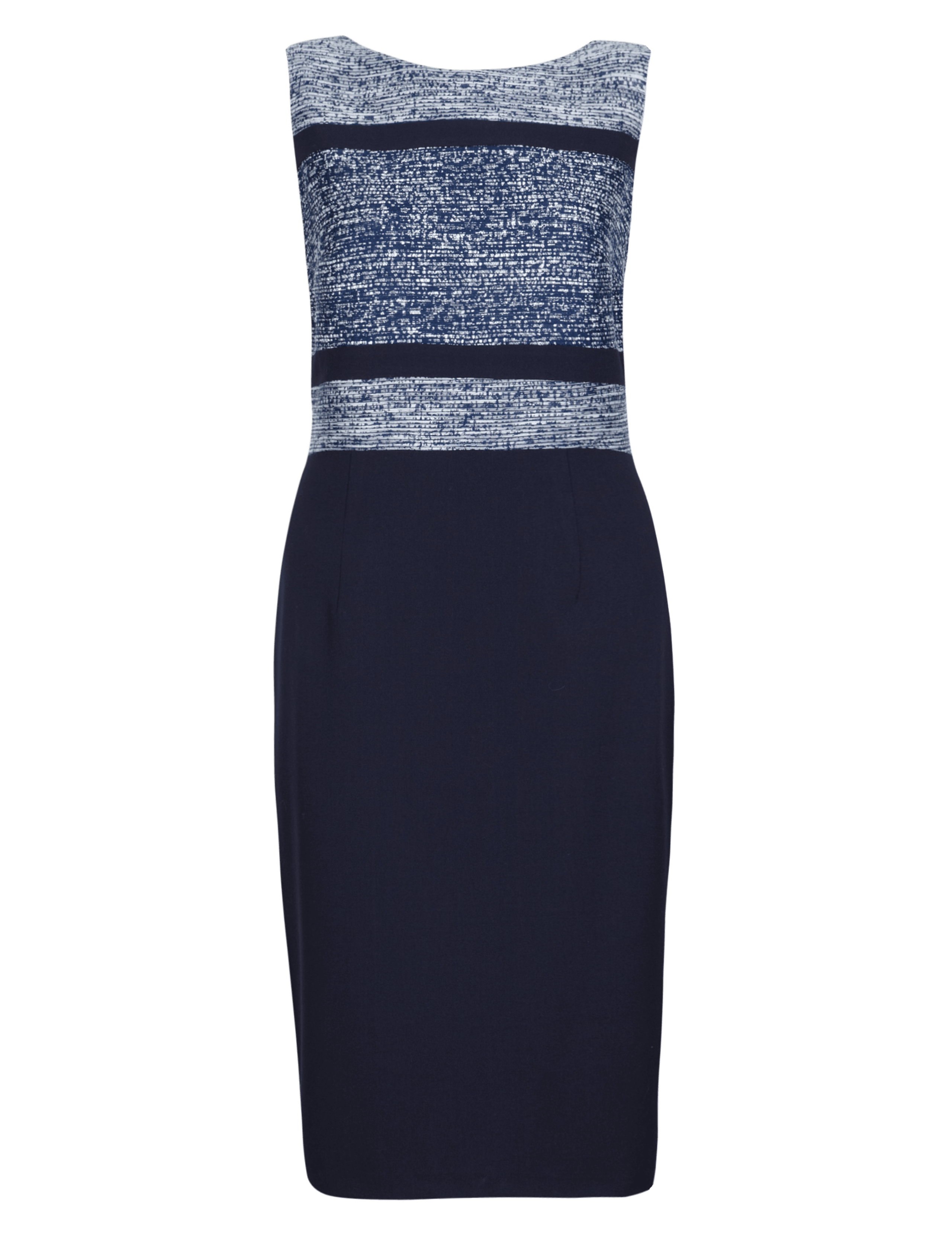 Mix Fabric Striped Bodycon Shift Dress 2 of 5