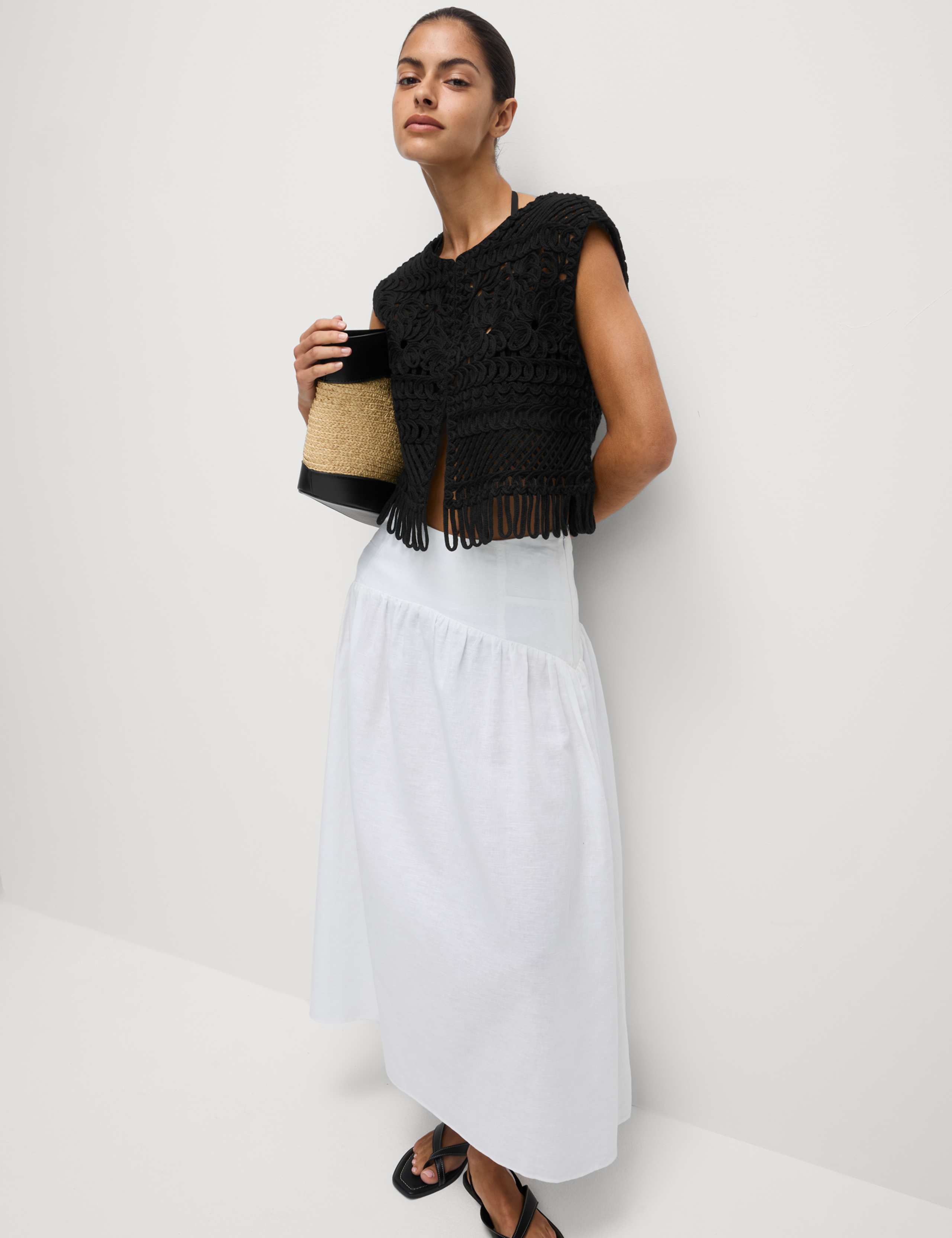 Cotton Rich Macramé Waistcoat 7 of 8