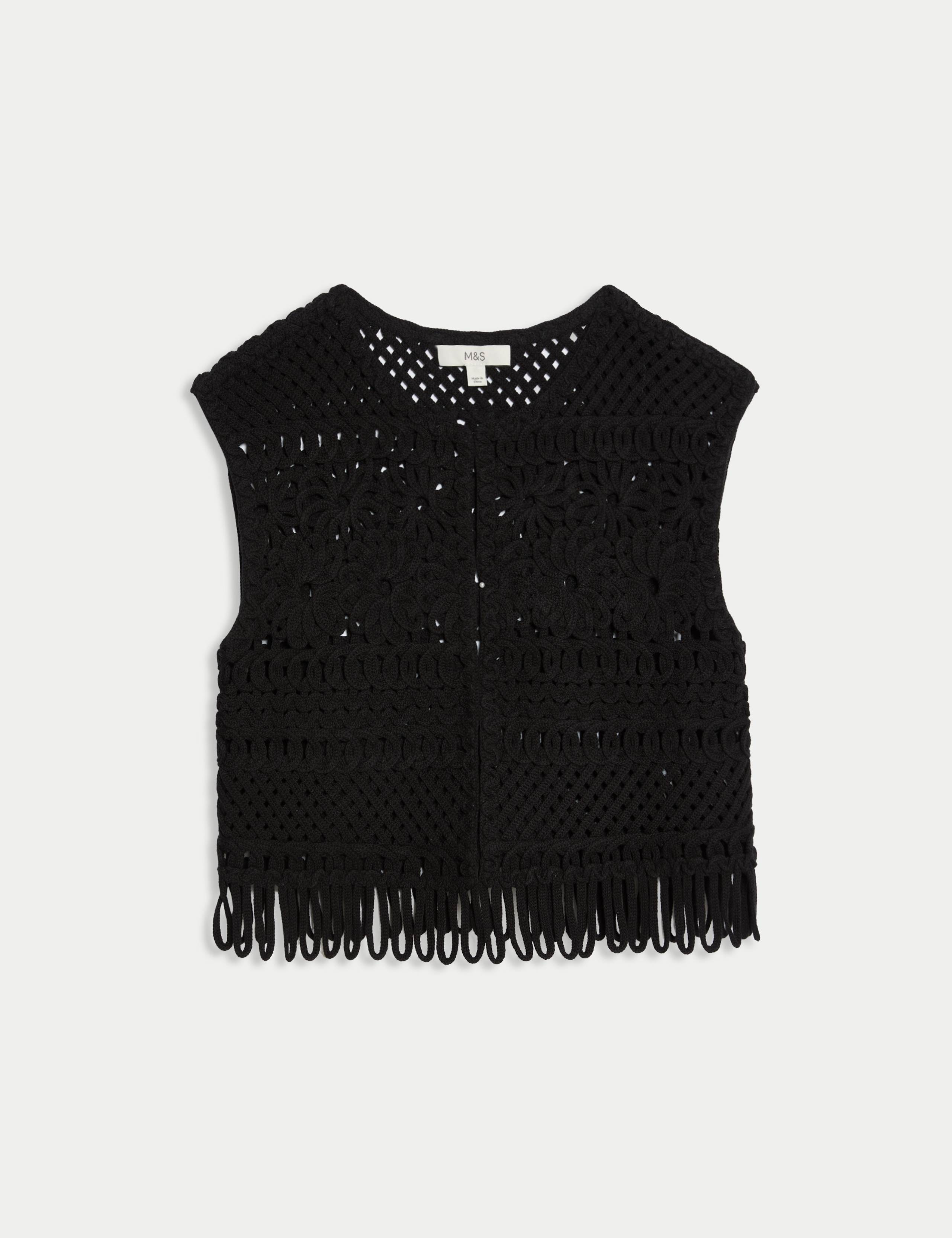 Cotton Rich Macramé Waistcoat 2 of 8