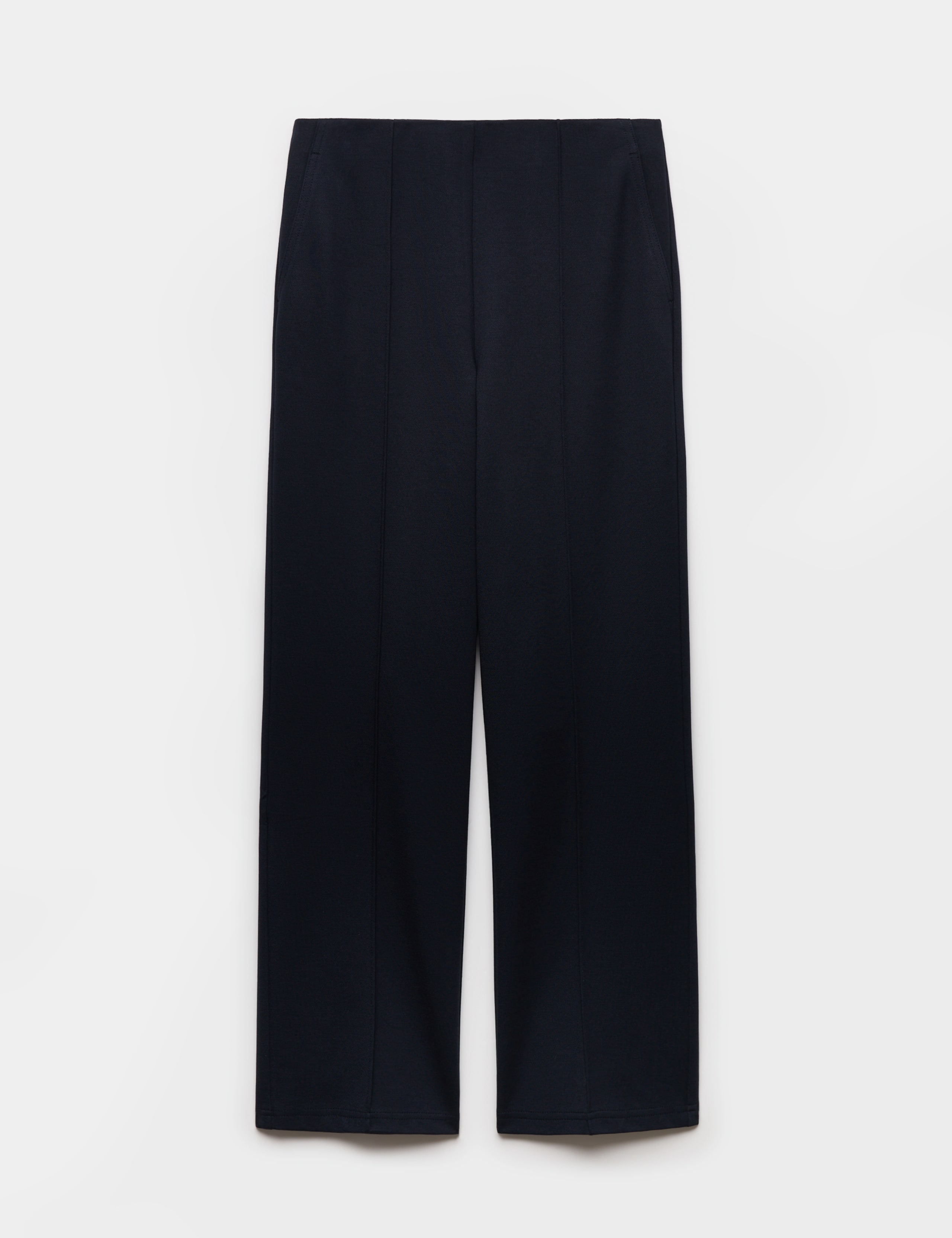 Jersey Twill Straight Leg Ankle Grazer Trousers 1 of 3