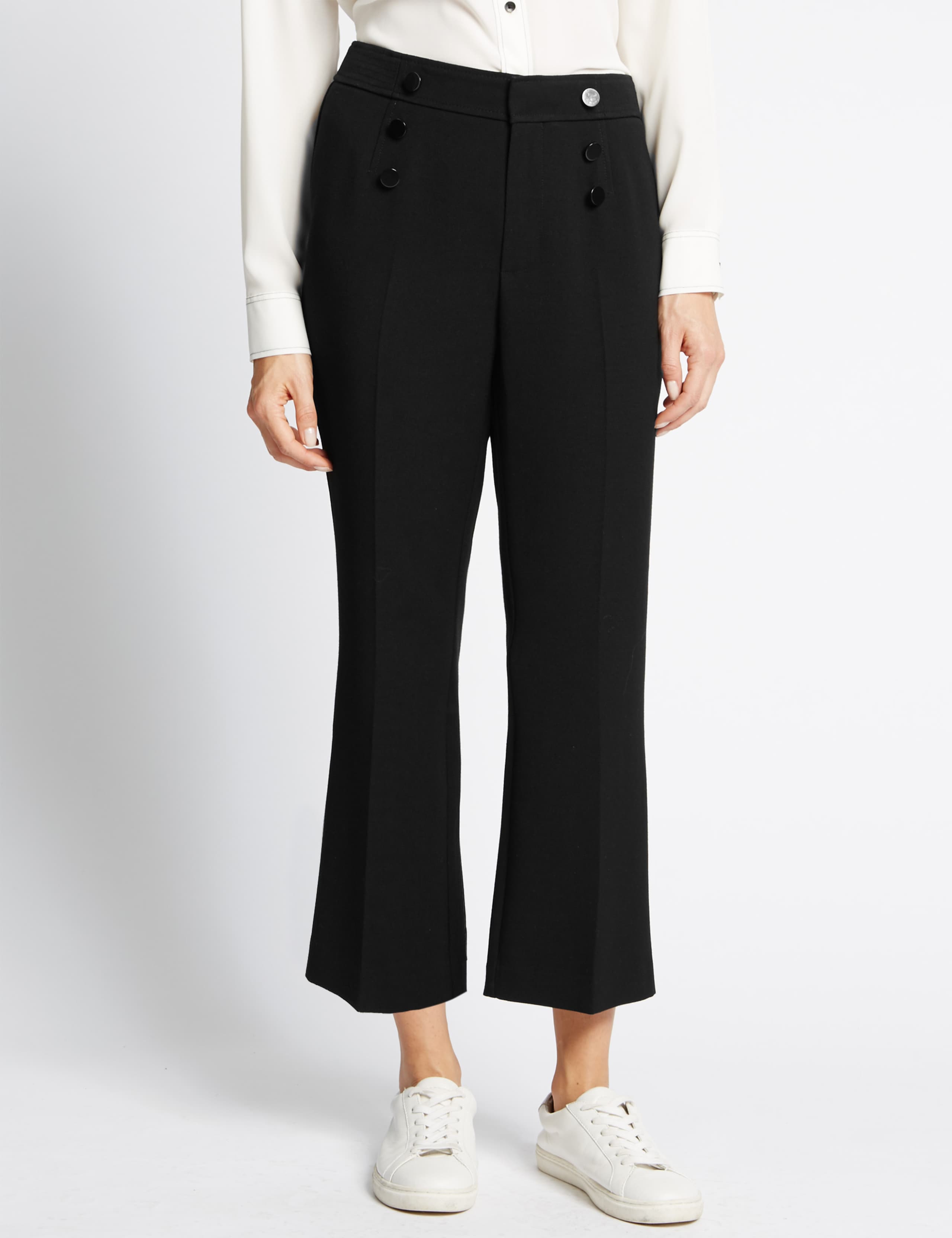 Stitched Boot Leg Cropped Trousers 1 of 4