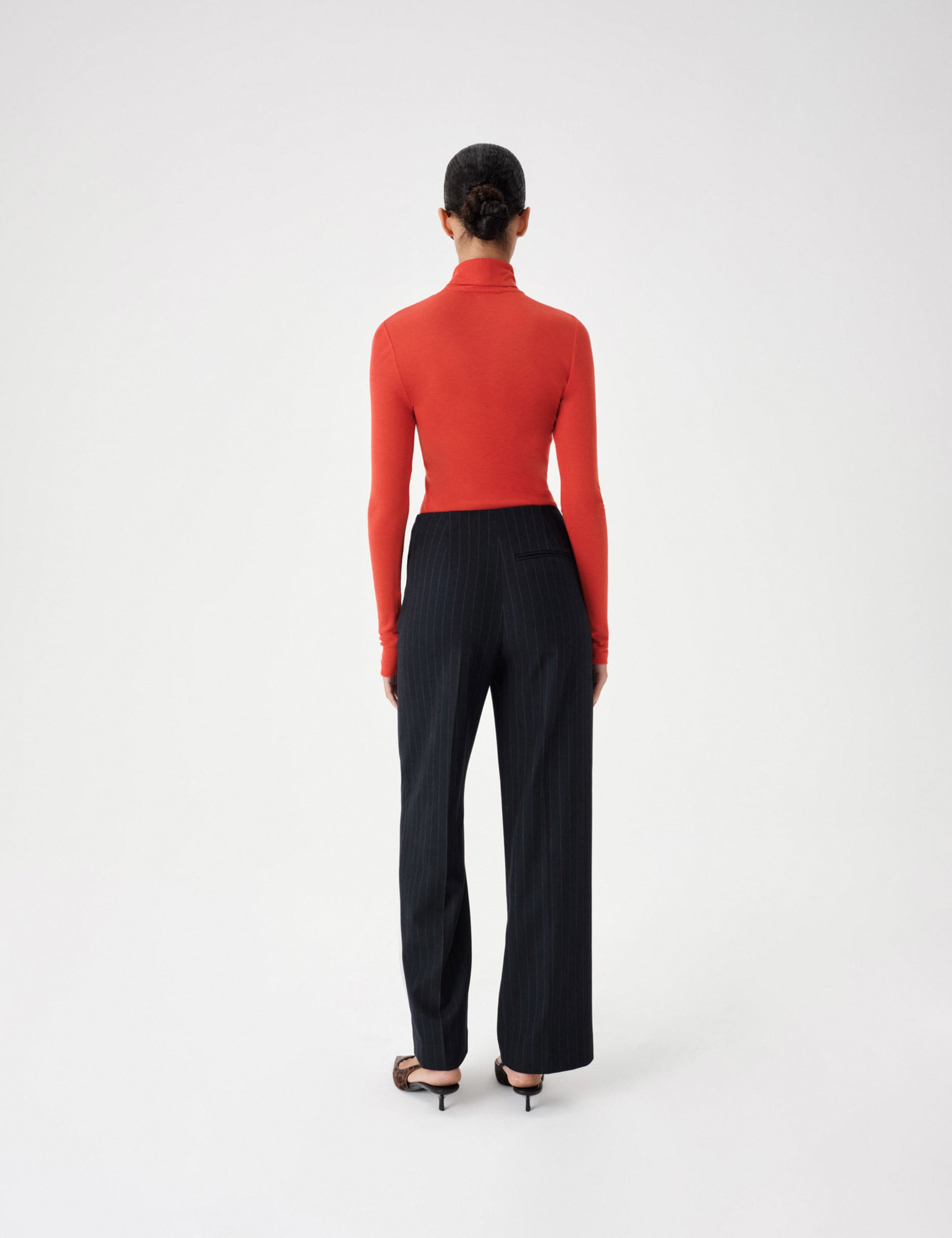 Pinstripe Straight Leg Smart Trousers 6 of 6
