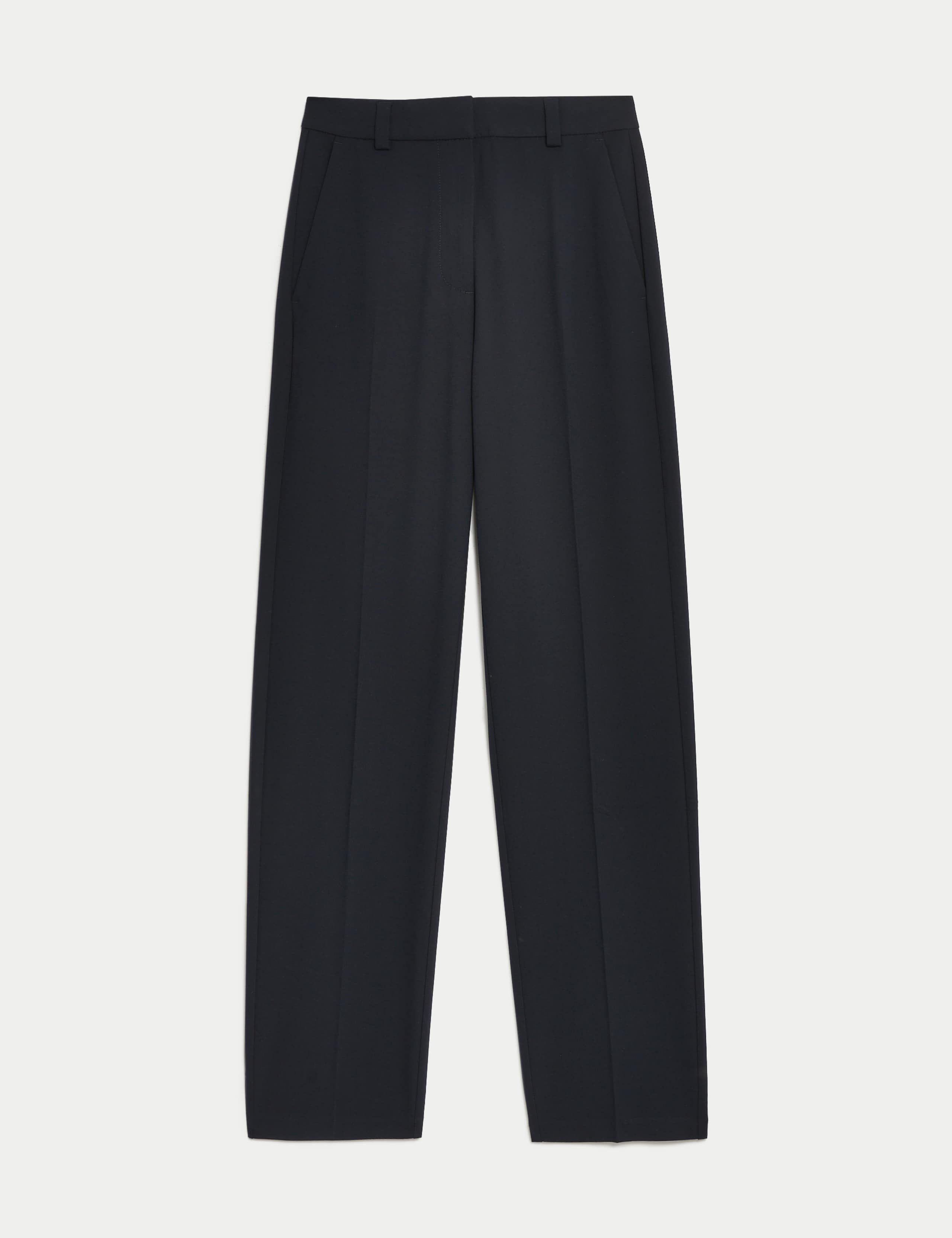 Woven Straight Leg Trousers with Stretch 2 of 5
