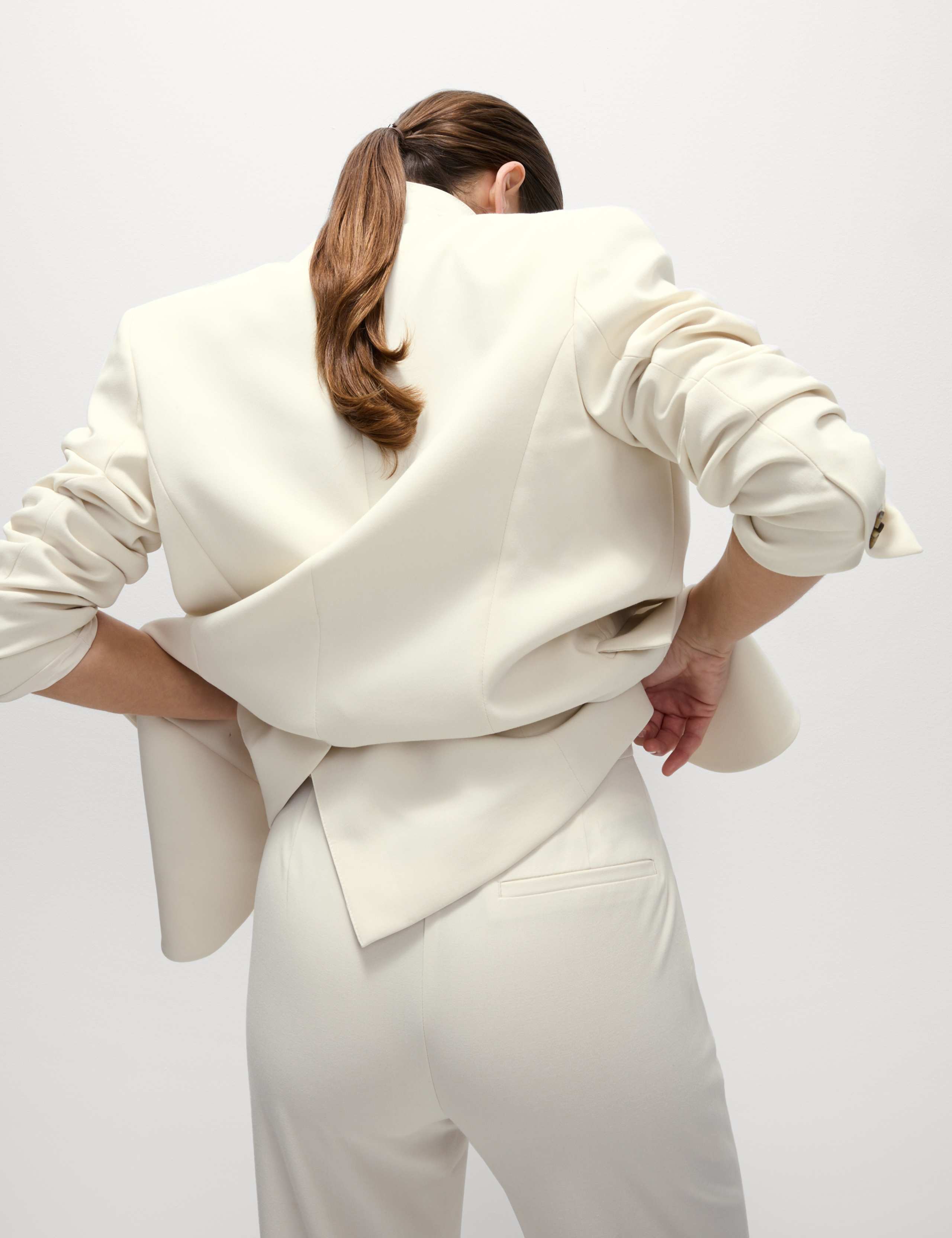 Woven Straight Leg Trousers with Stretch 4 of 5