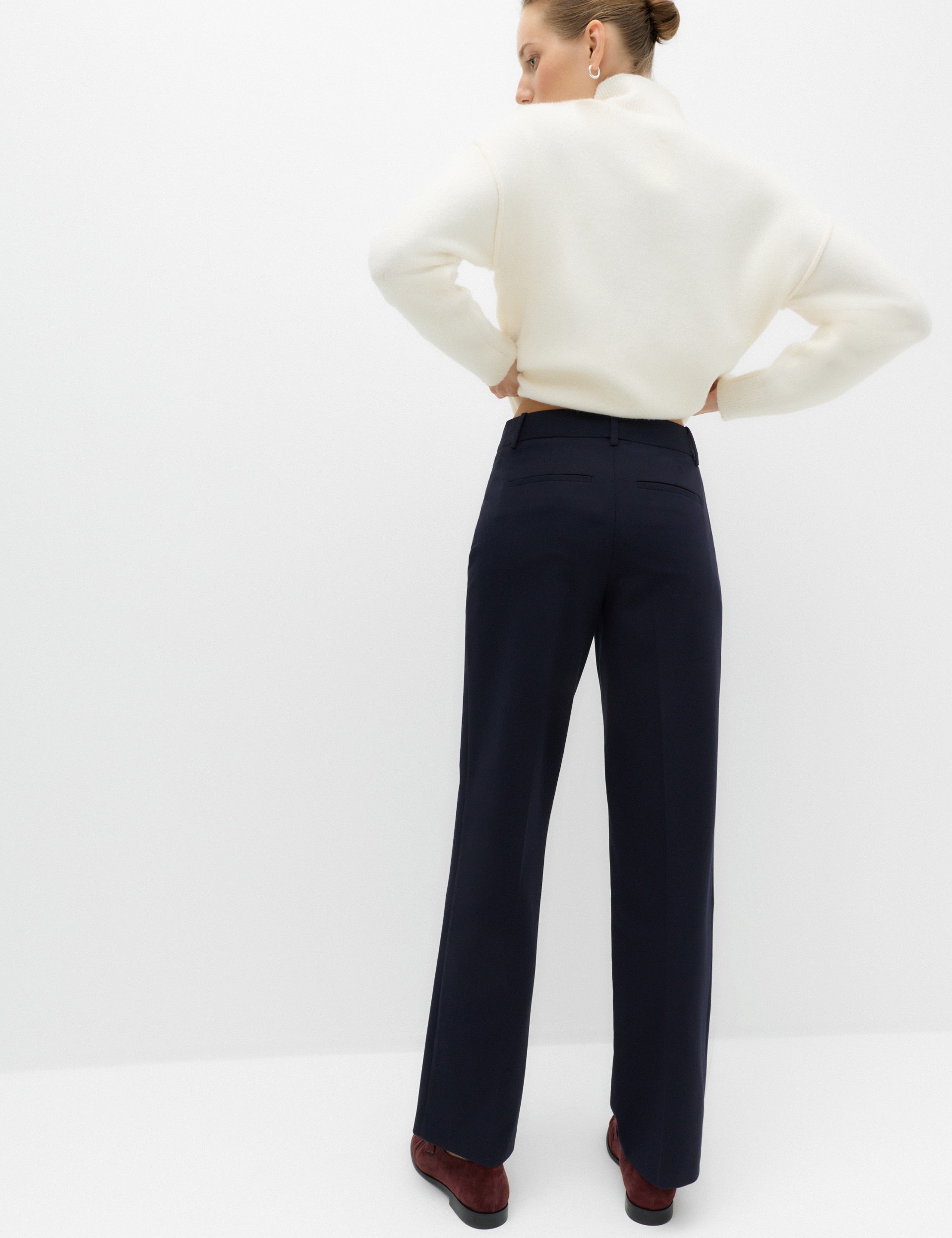 Straight Leg Trousers with Stretch 4 of 5