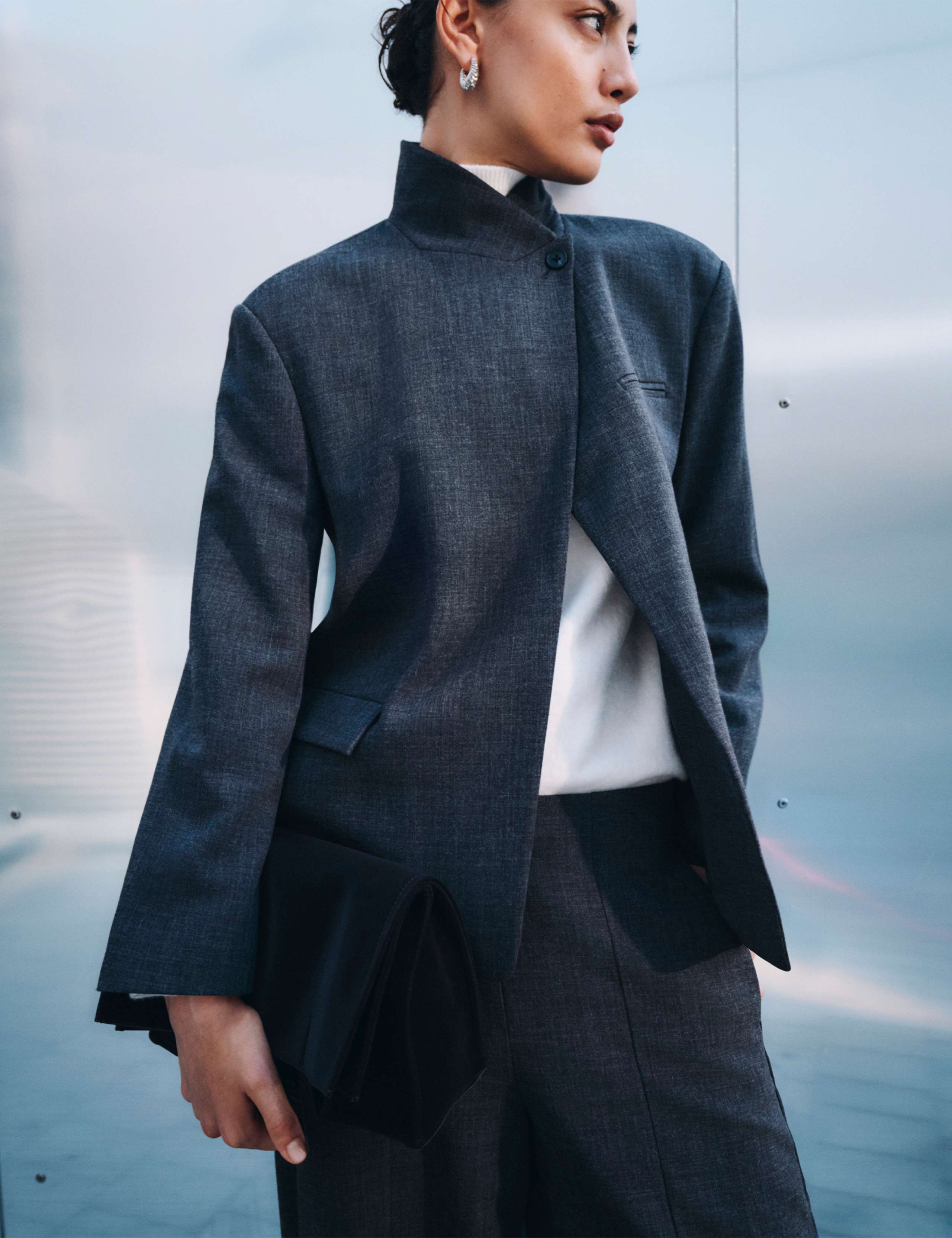 Tailored Asymmetric Blazer 1 of 7