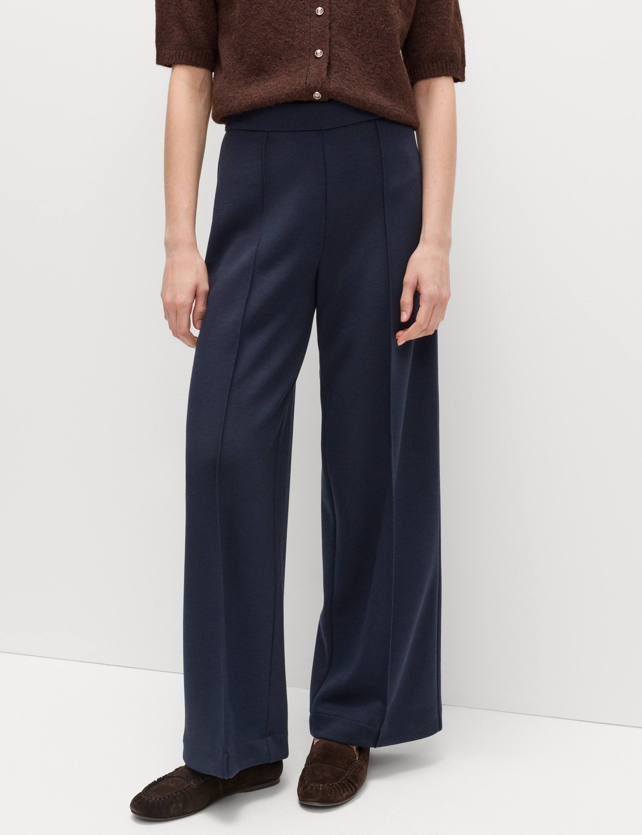 Jersey Elasticated Waist Wide Leg Trousers 5 of 6