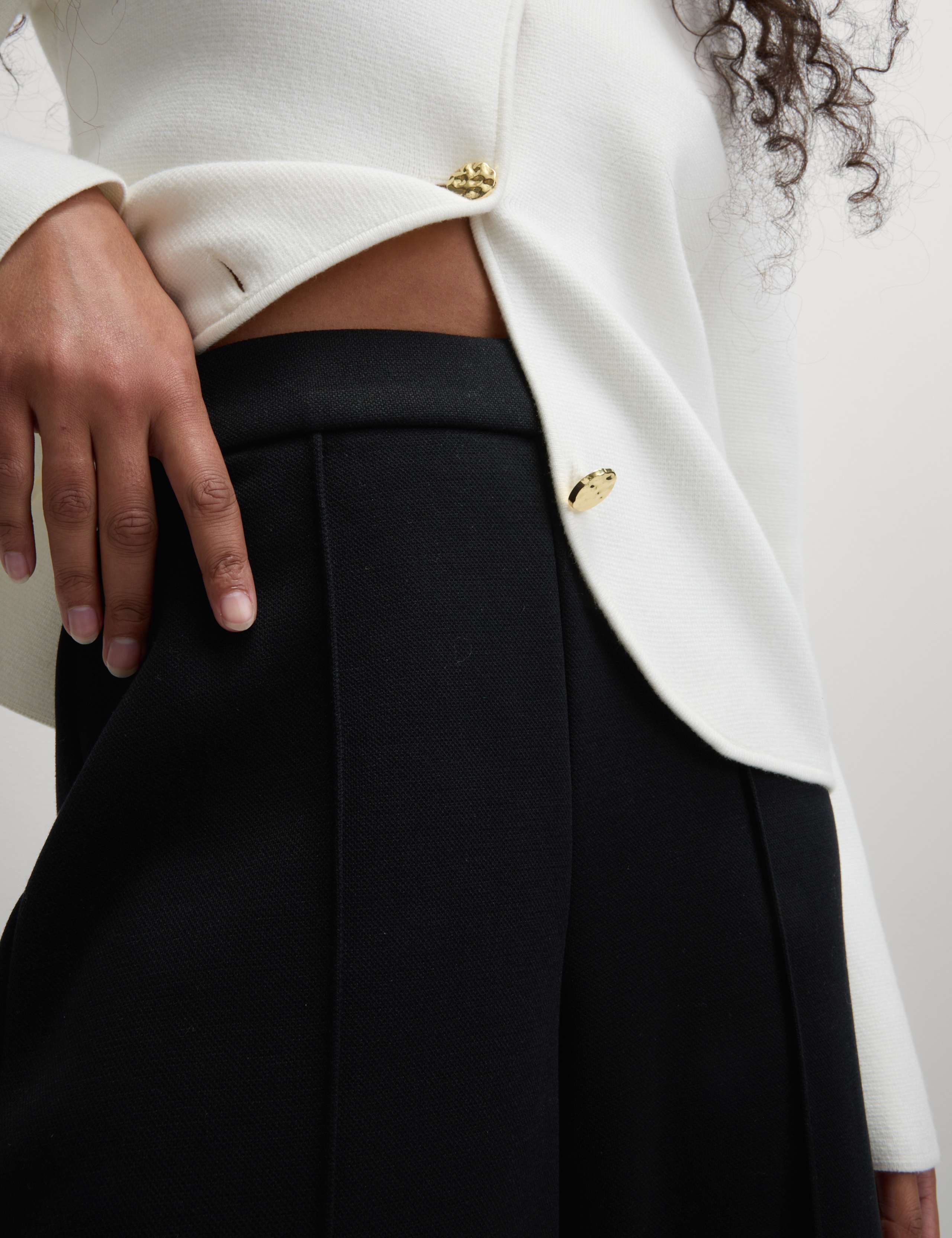 Jersey Elasticated Waist Wide Leg Trousers 3 of 5