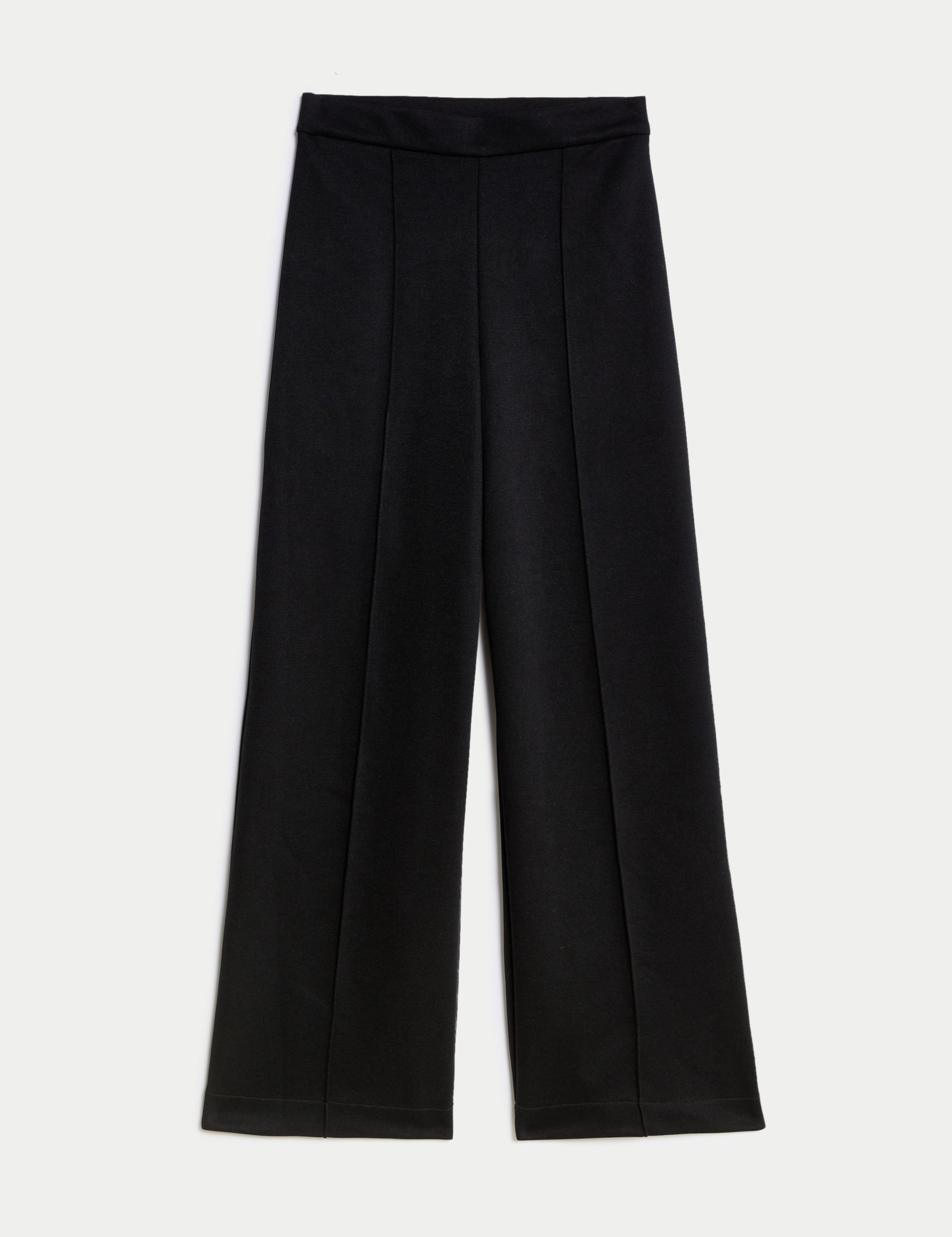 Jersey Elasticated Waist Wide Leg Trousers 2 of 5