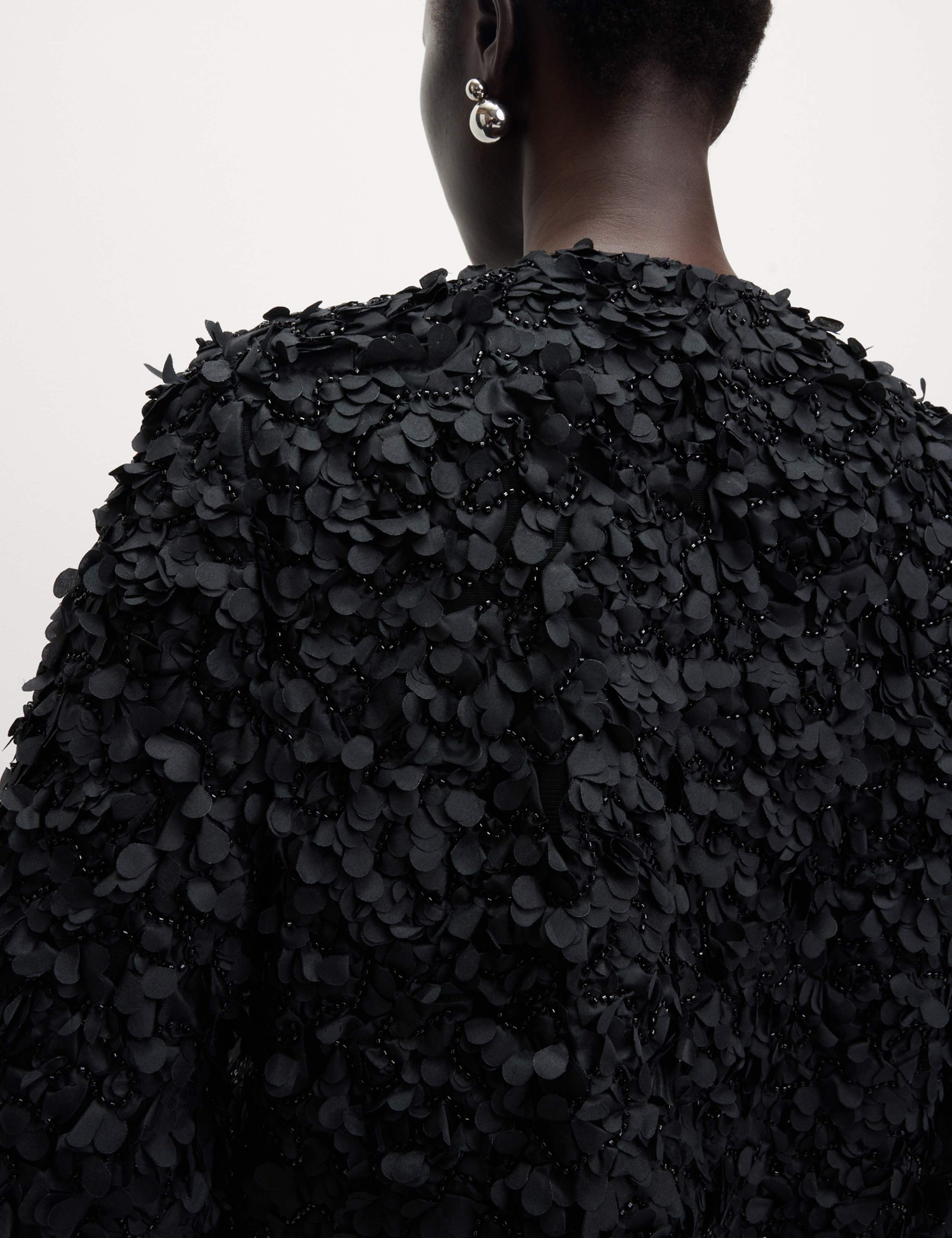 Mesh Textured Beaded Edge to Edge Jacket 5 of 7