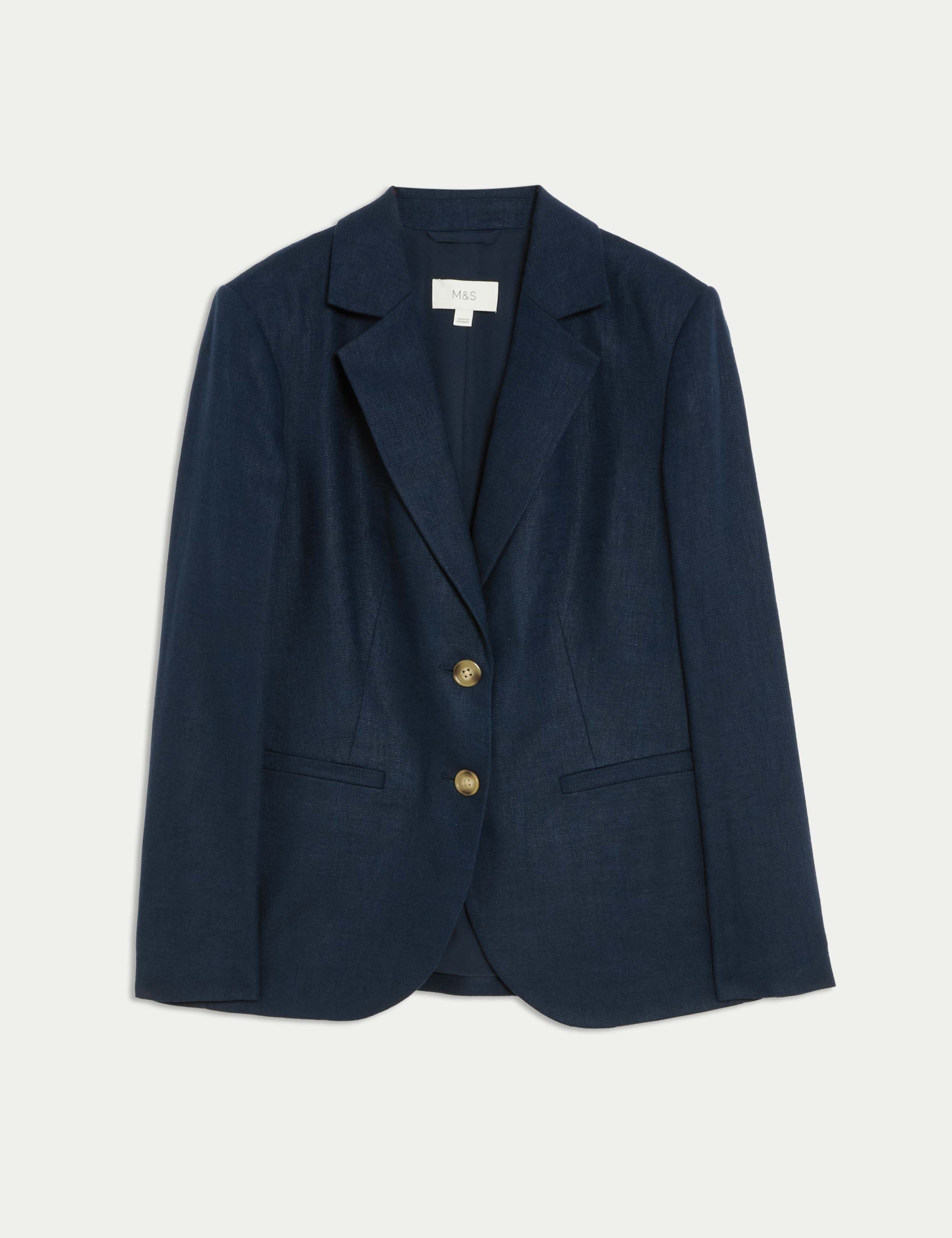 Linen Rich Single Breasted Blazer | M&S Collection | M&S