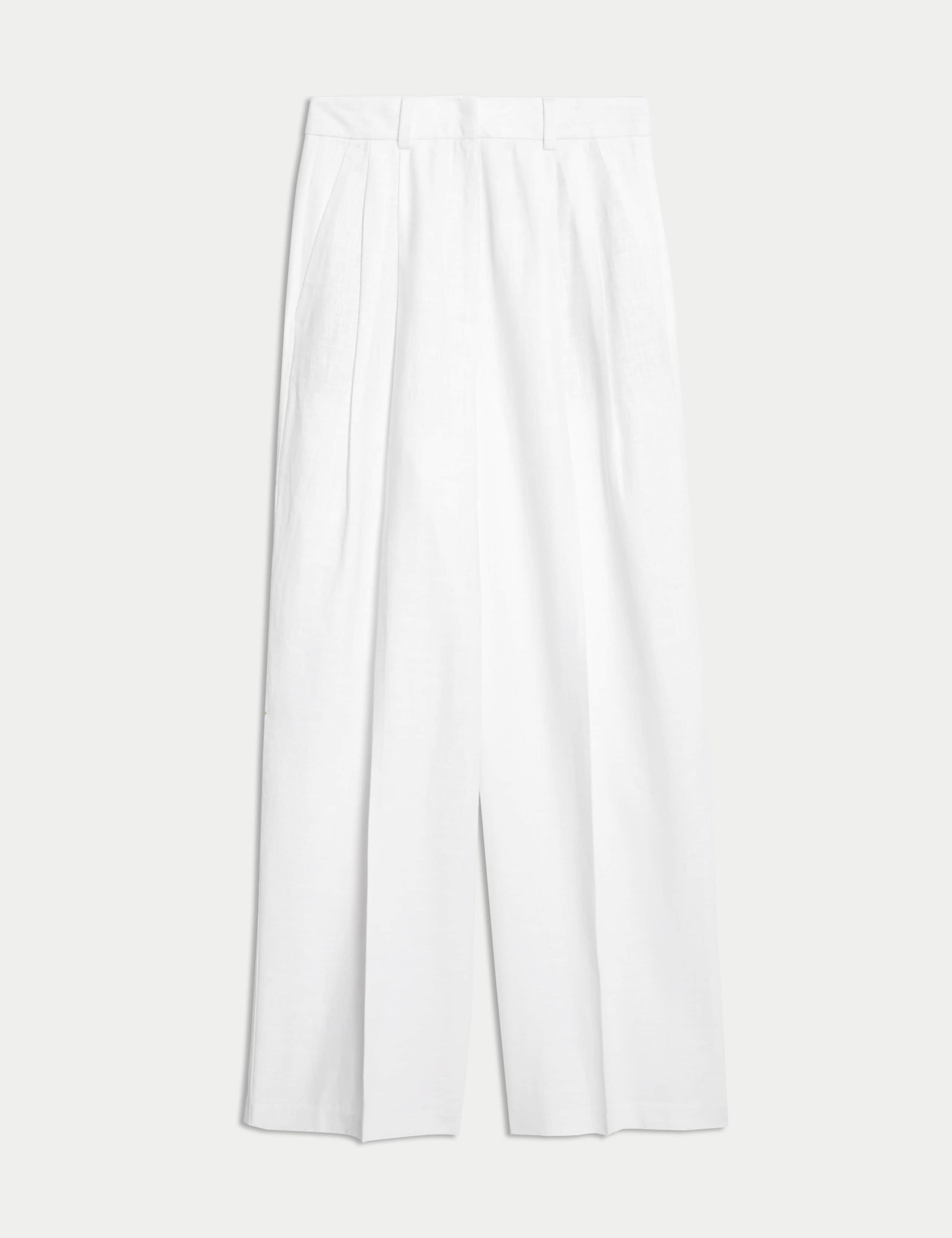 Linen Rich Twill Wide Leg Trousers 2 of 6