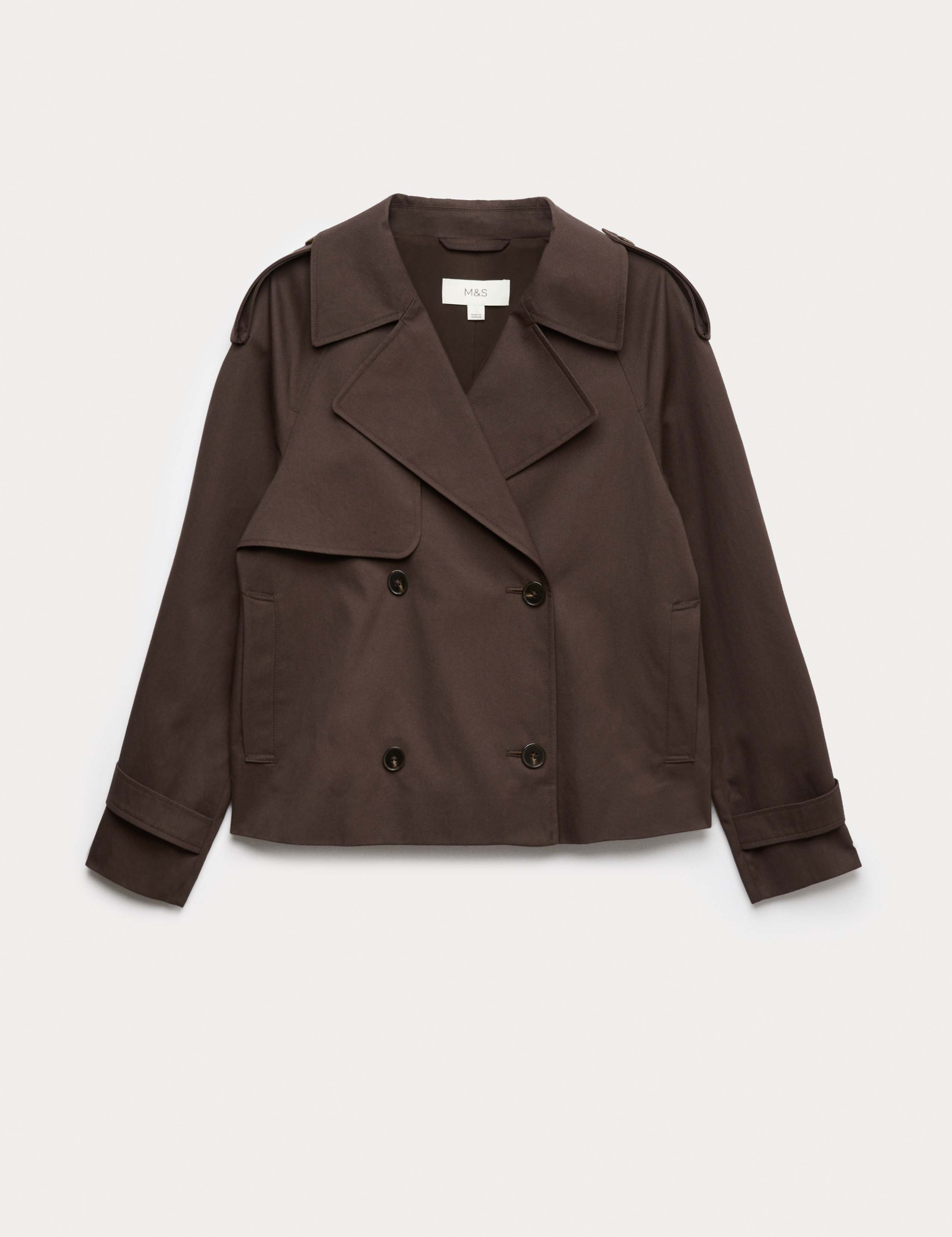 Pure Cotton Short Trench Coat 2 of 6