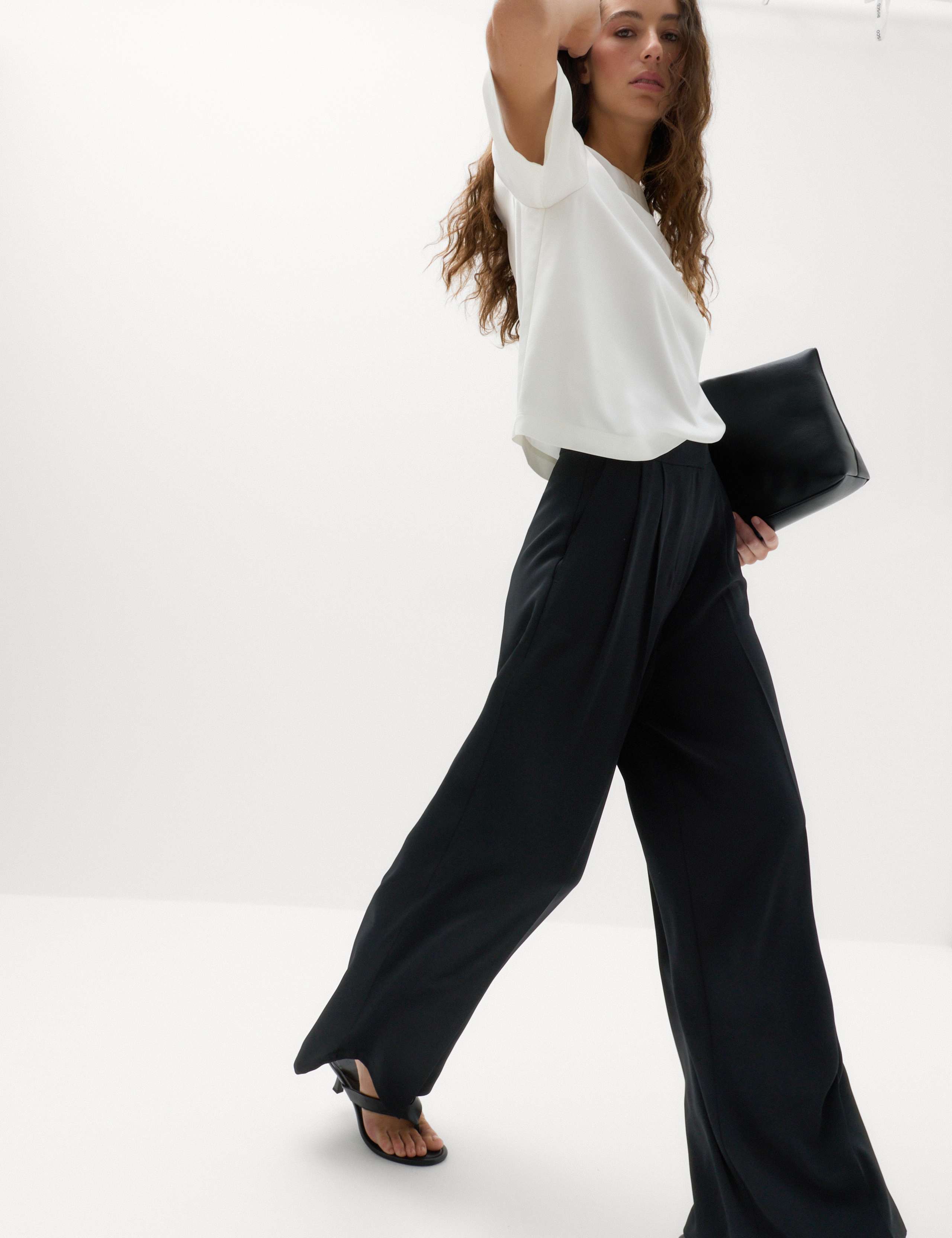 Pleated Wide Leg Trousers 4 of 6