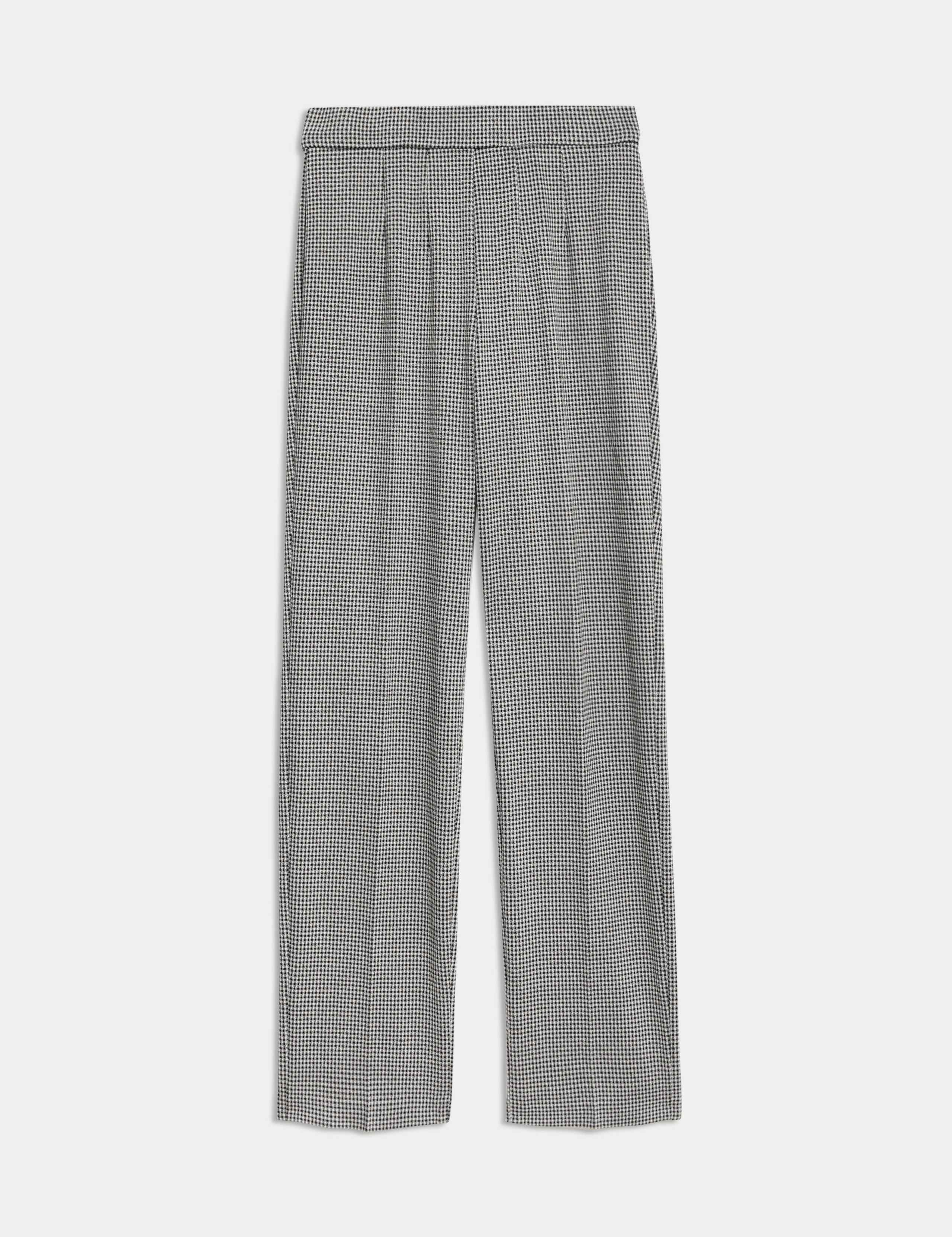 Jersey Checked Straight Leg Trousers 2 of 4