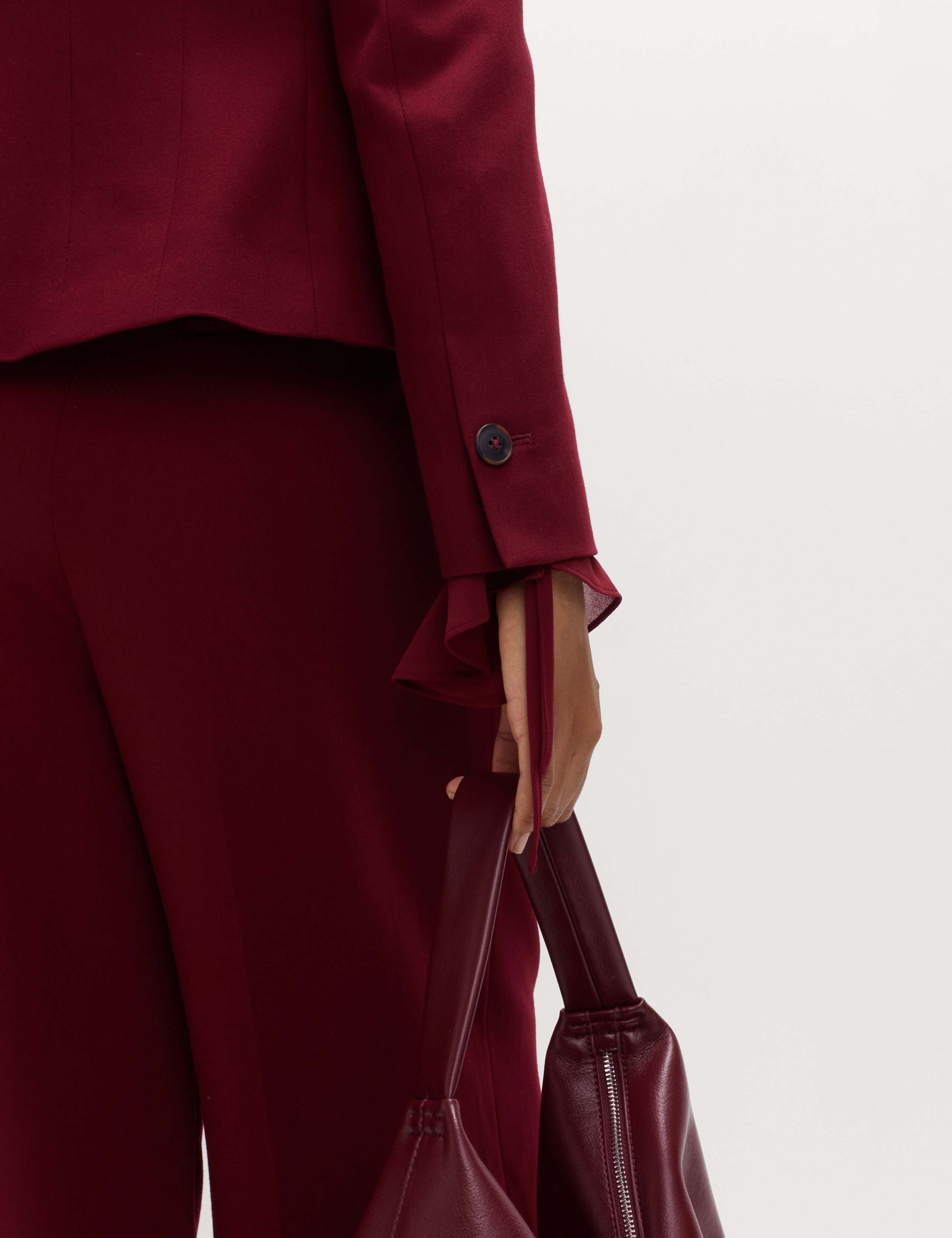 Wool Look Tailored Revere Cropped Blazer 6 of 7