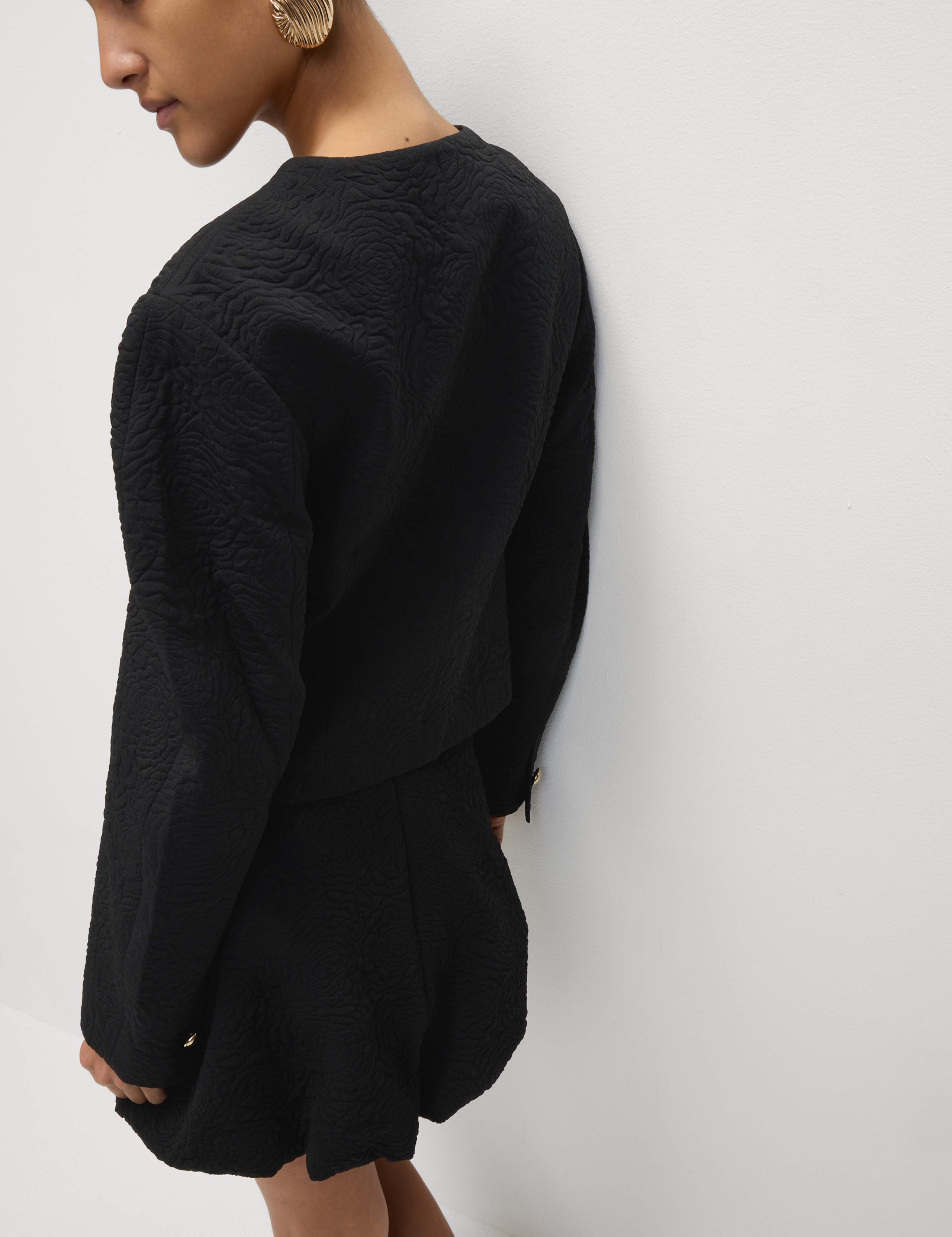 Jacquard Collarless Jacket 4 of 7